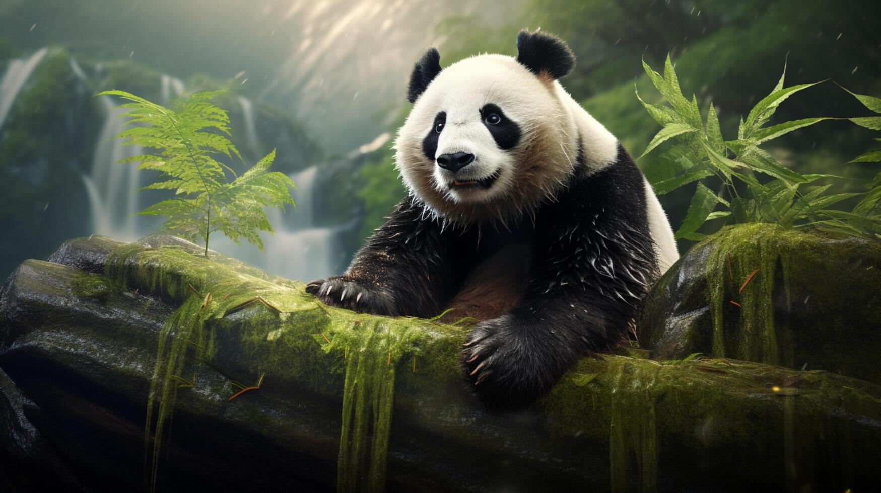 ai generiert Riese Panda hoch Qualität Bild foto