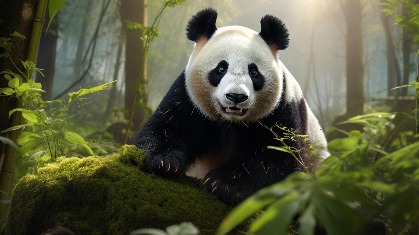 ai generiert Riese Panda hoch Qualität Bild foto