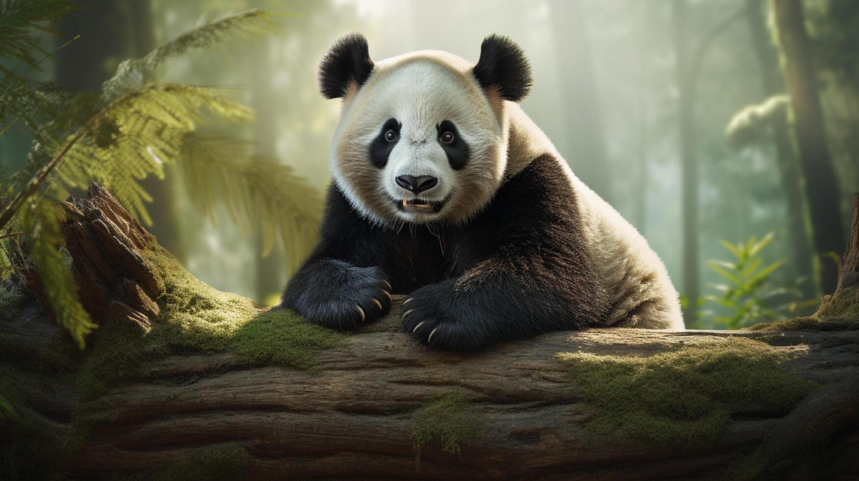 ai generiert Riese Panda hoch Qualität Bild foto