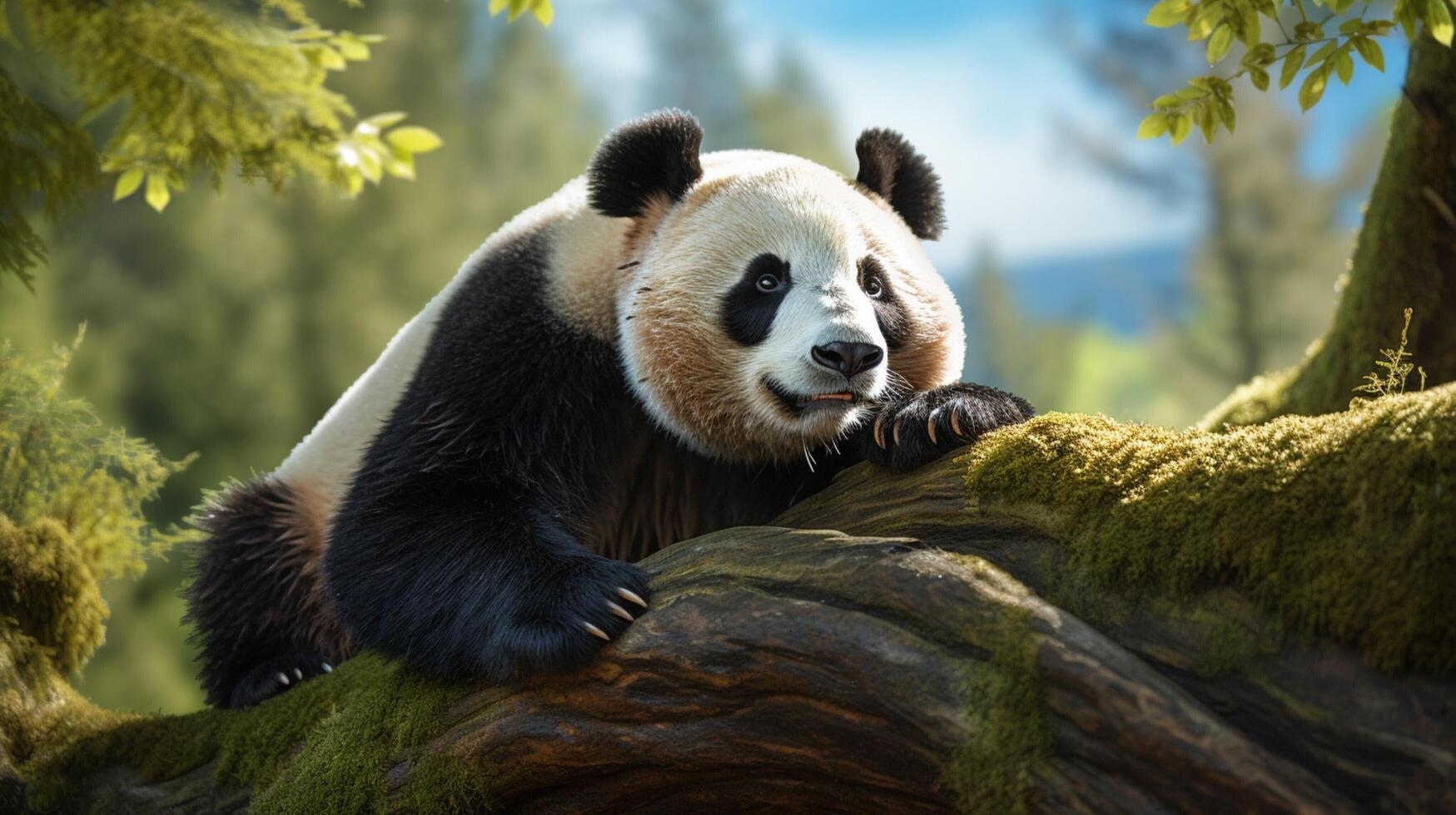 ai generiert Riese Panda hoch Qualität Bild foto