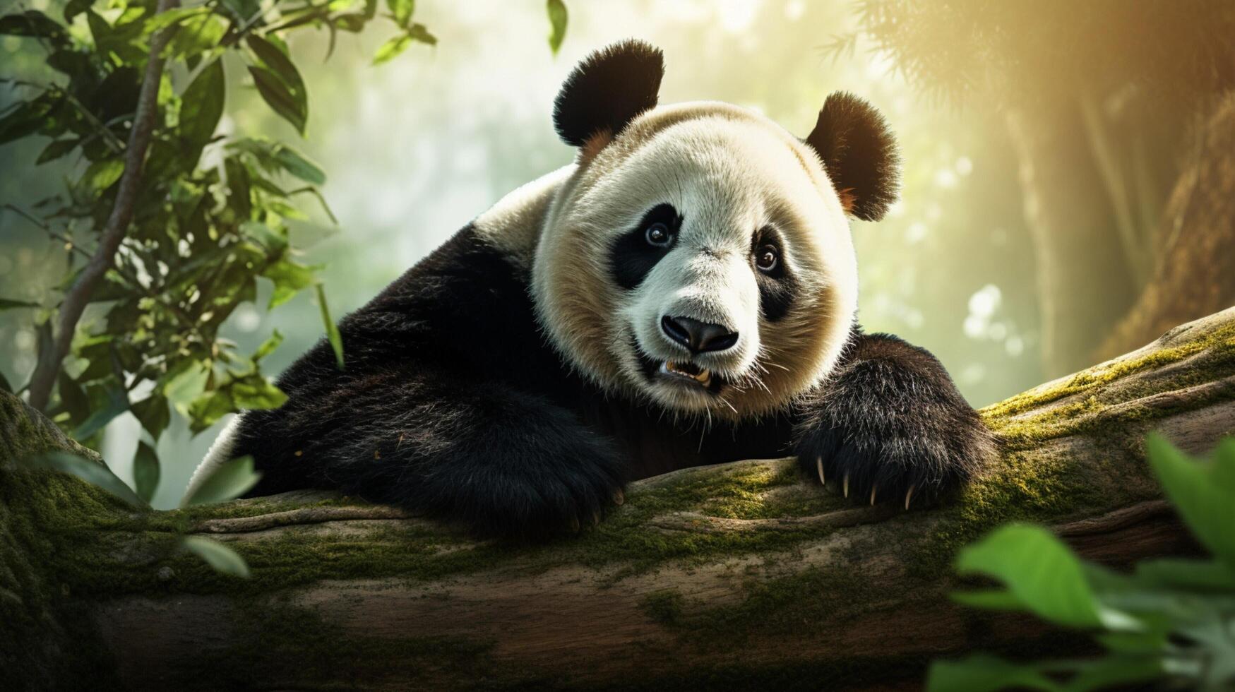 ai generiert Riese Panda hoch Qualität Bild foto