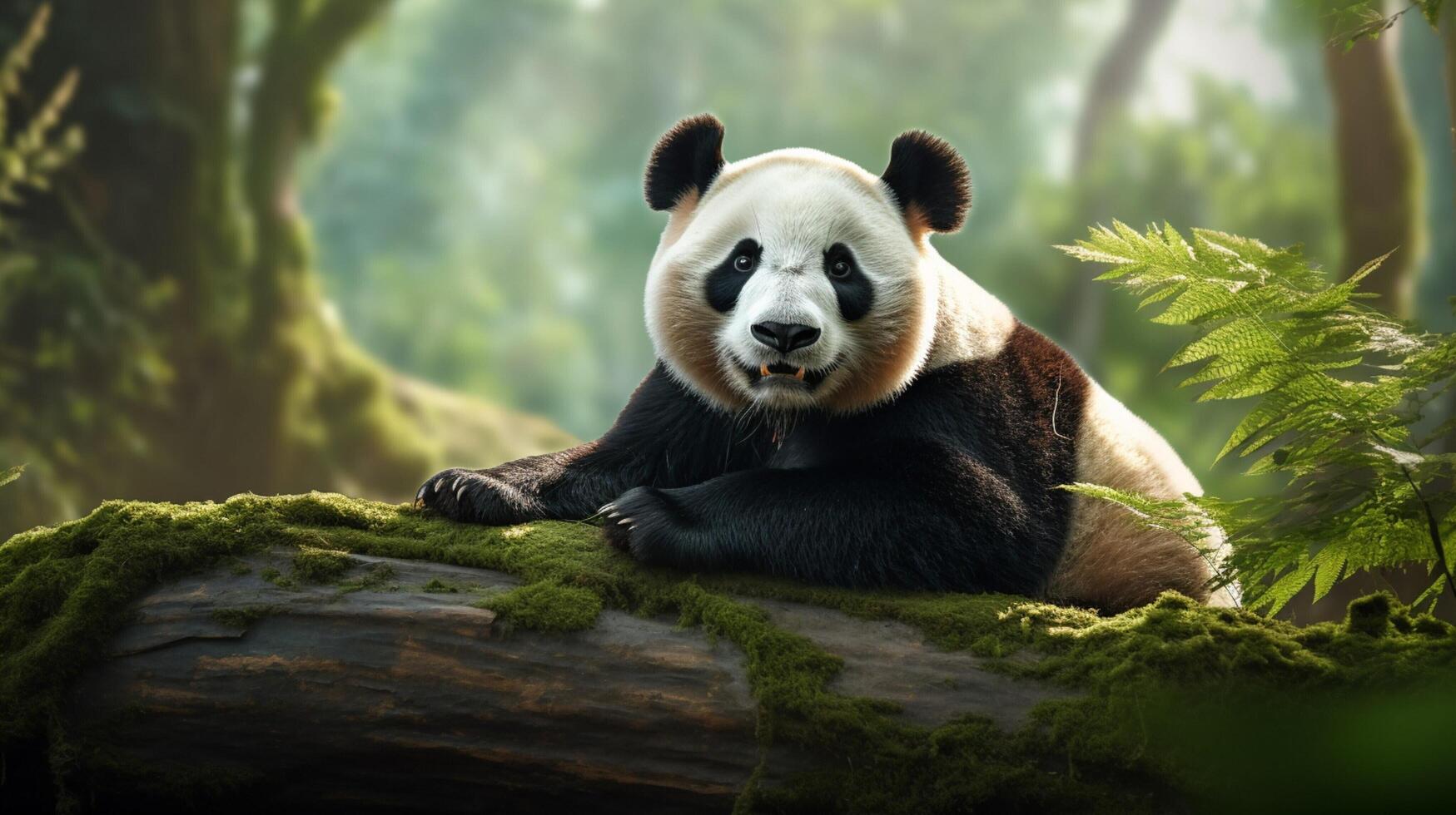 ai generiert Riese Panda hoch Qualität Bild foto