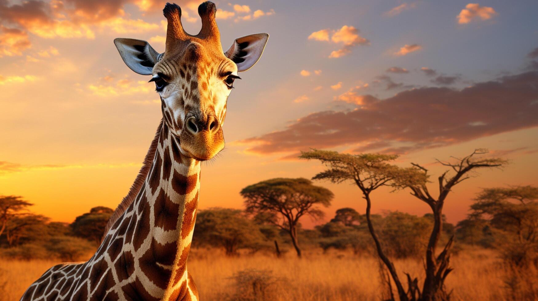 ai generiert Giraffe hoch Qualität Bild foto