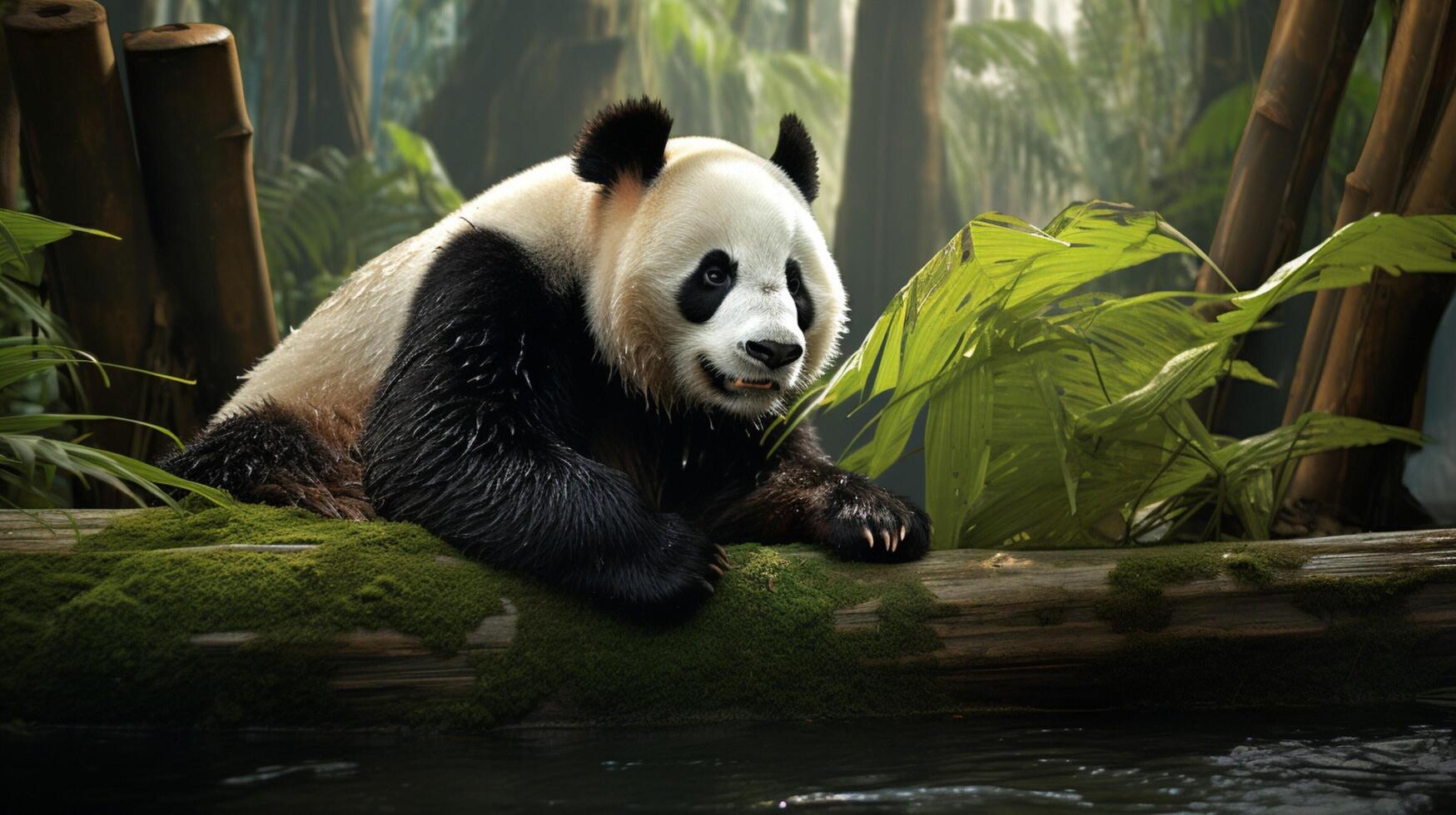 ai generiert Riese Panda hoch Qualität Bild foto