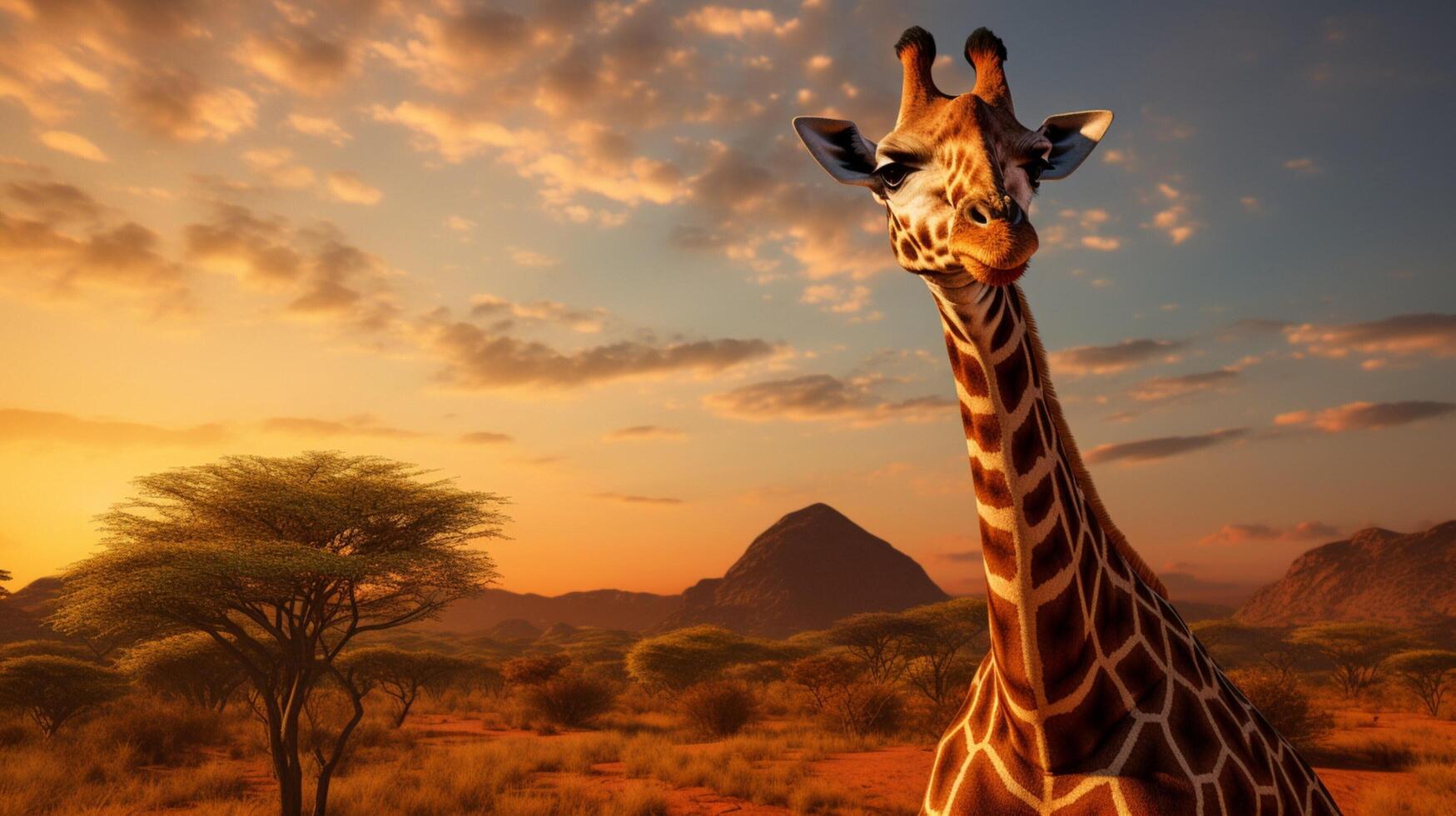 ai generiert Giraffe hoch Qualität Bild foto