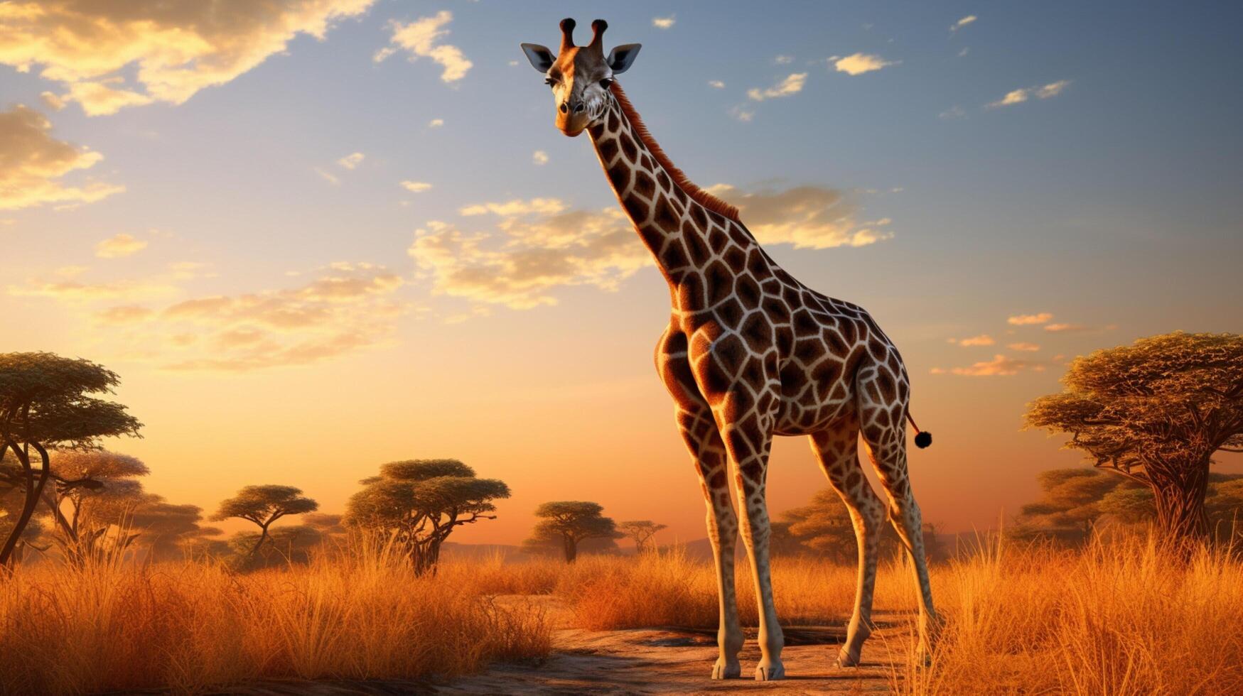 ai generiert Giraffe hoch Qualität Bild foto