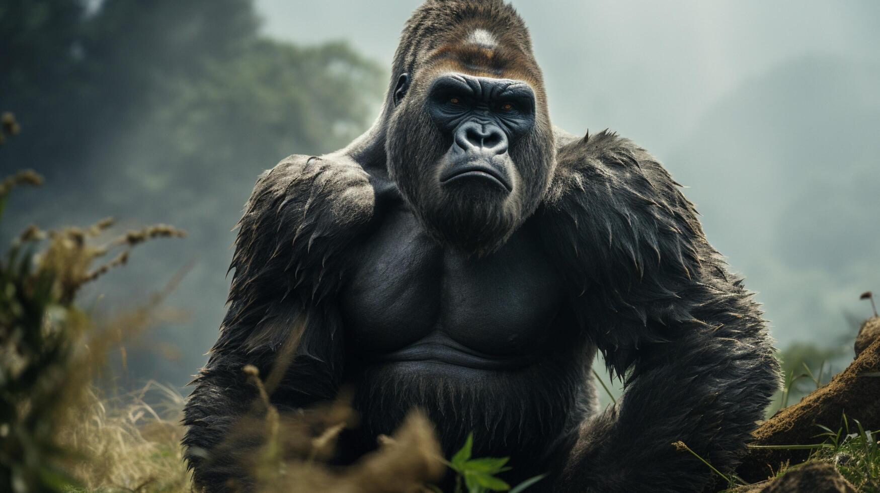 ai generiert Gorilla hoch Qualität Bild foto