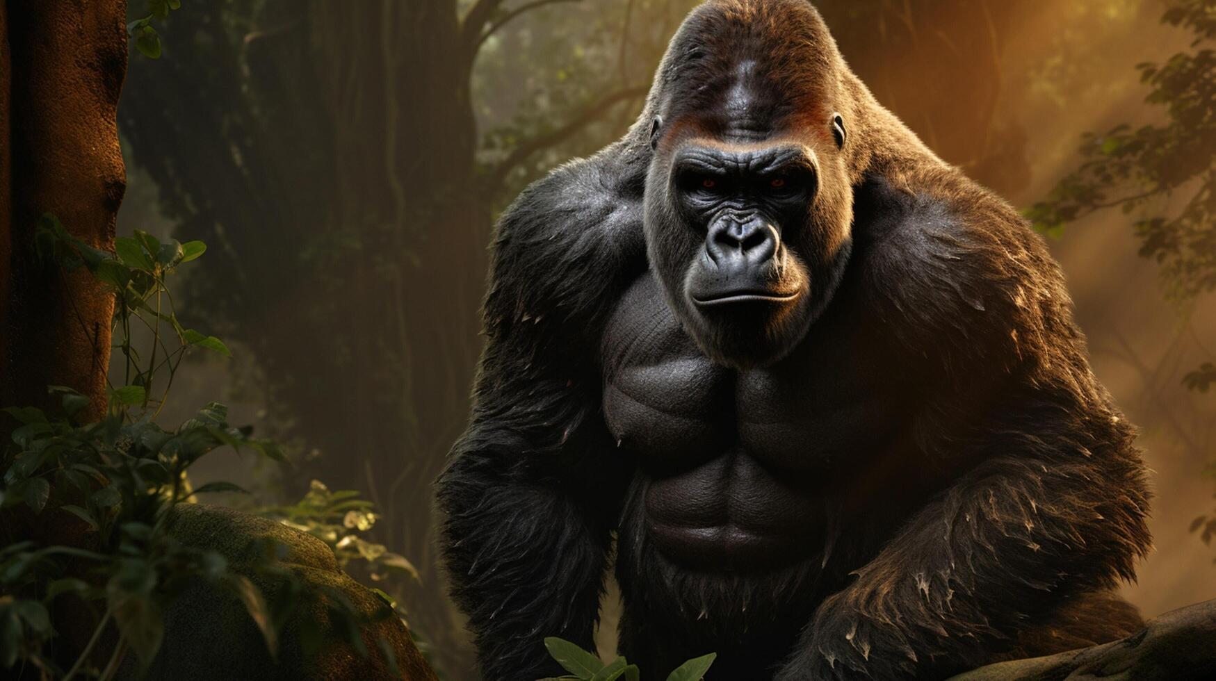 ai generiert Gorilla hoch Qualität Bild foto