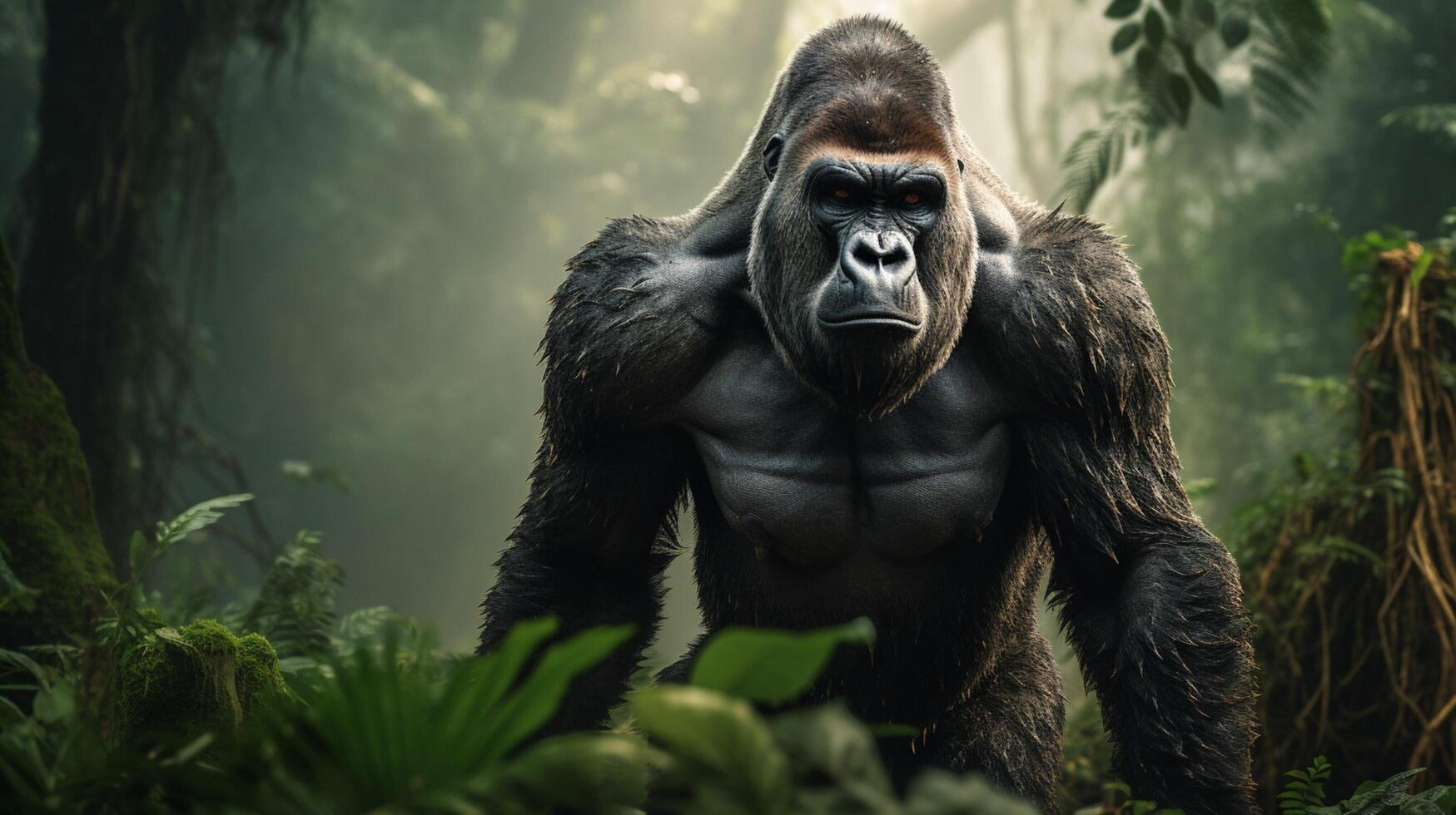 ai generiert Gorilla hoch Qualität Bild foto