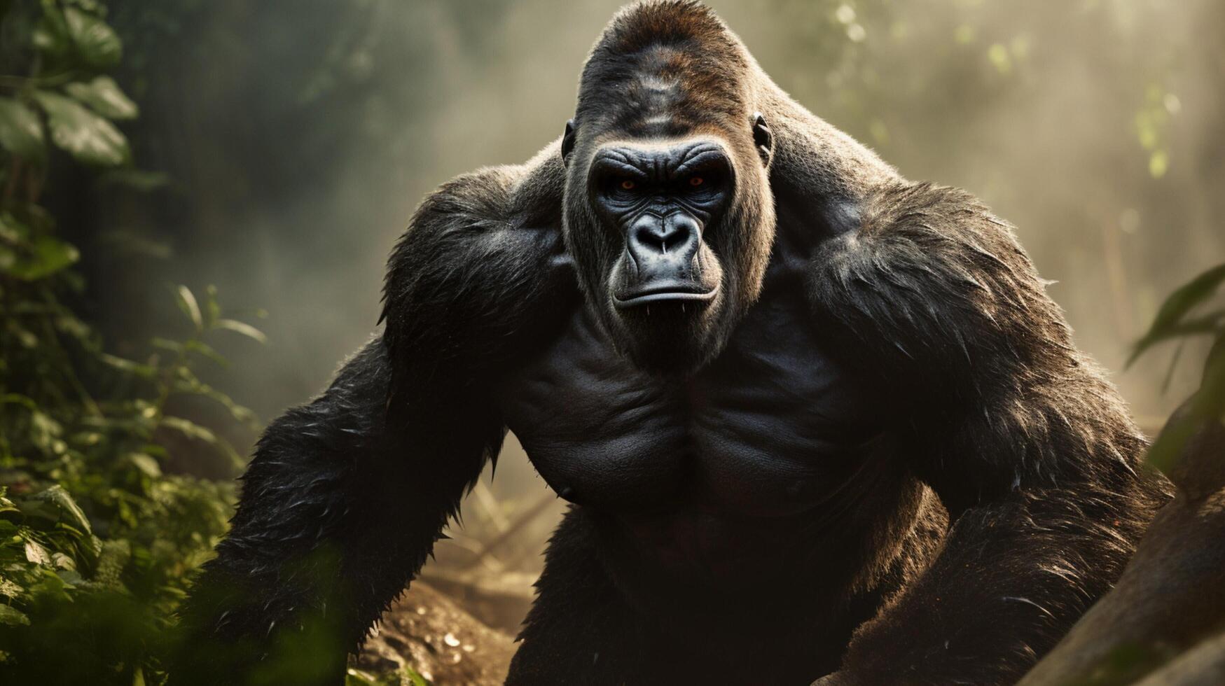 ai generiert Gorilla hoch Qualität Bild foto