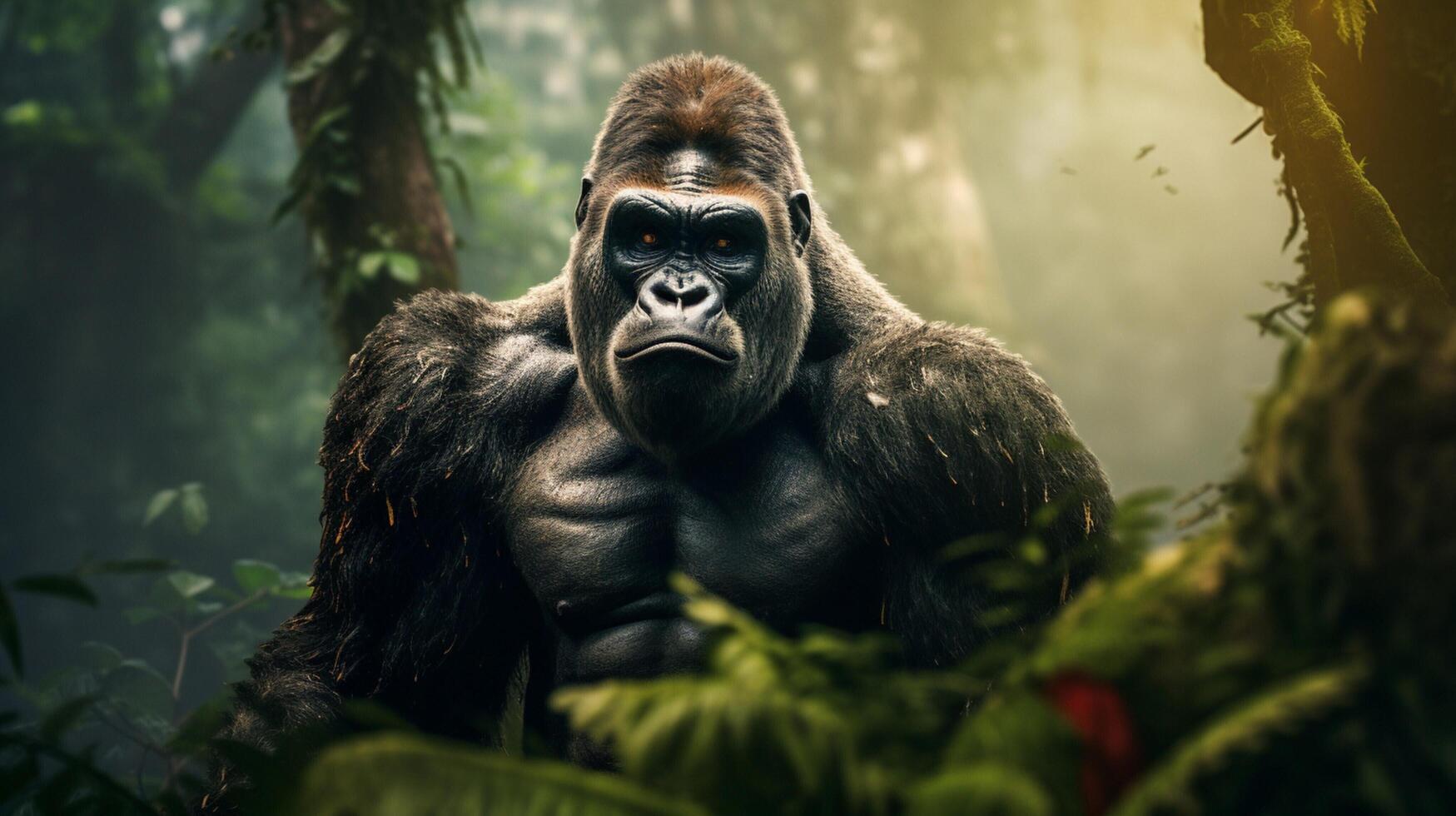 ai generiert Gorilla hoch Qualität Bild foto