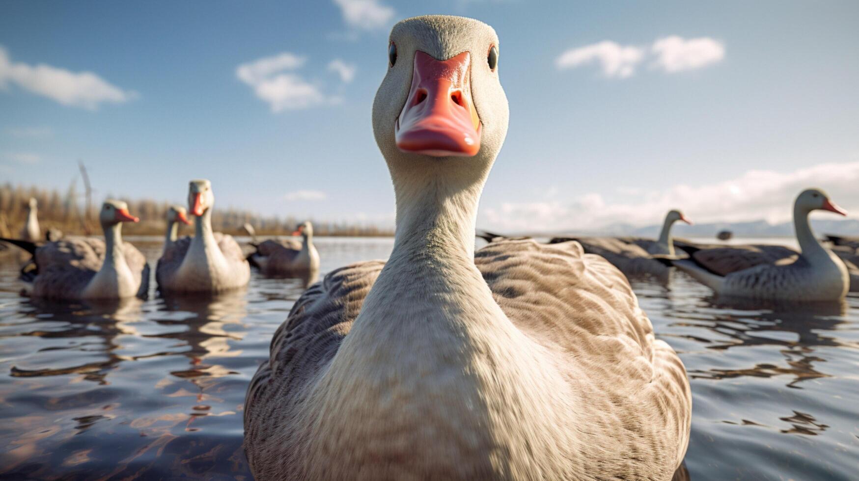 ai generiert Gans hoch Qualität Bild foto