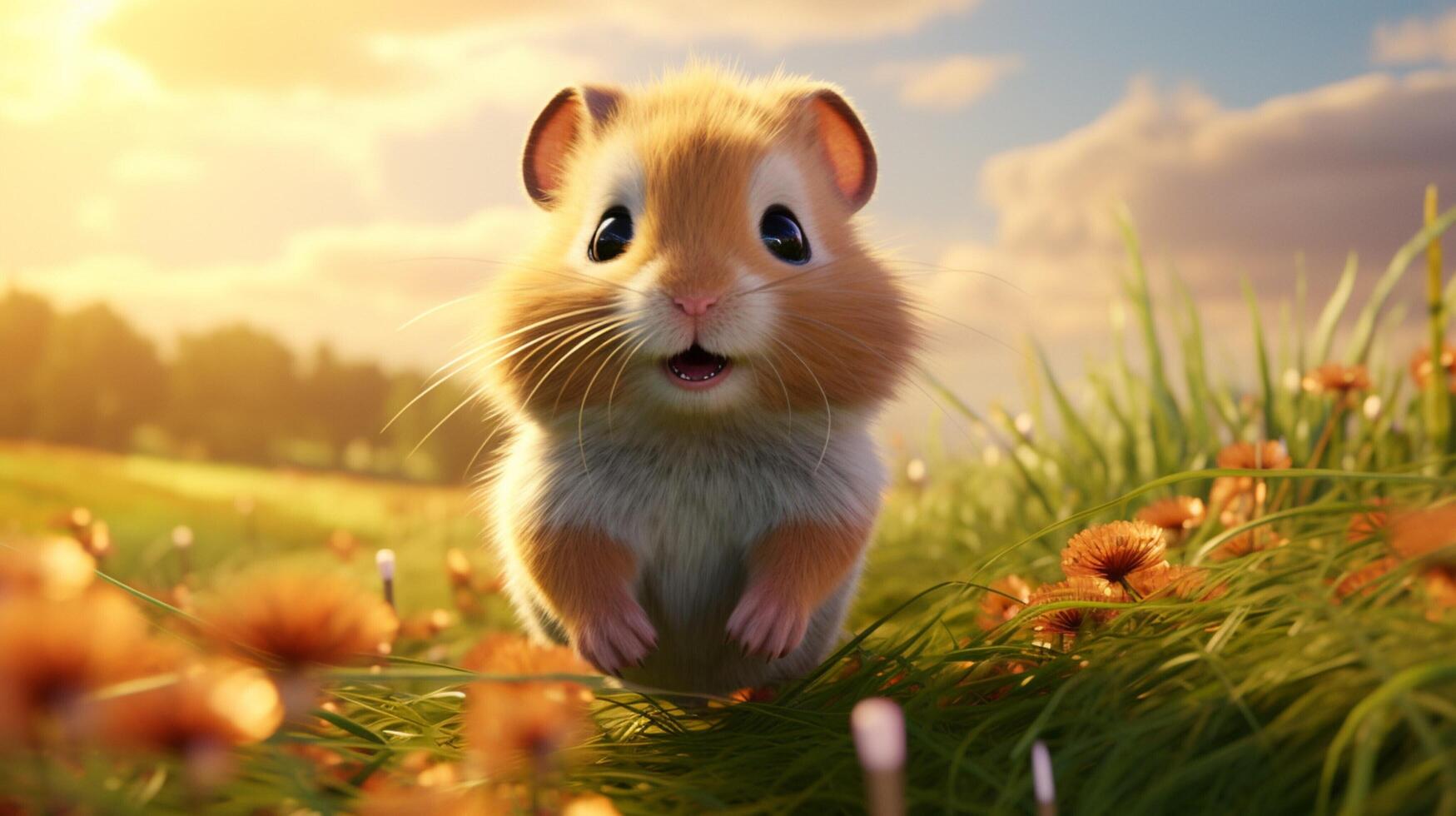 ai generiert Hamster hoch Qualität Bild foto