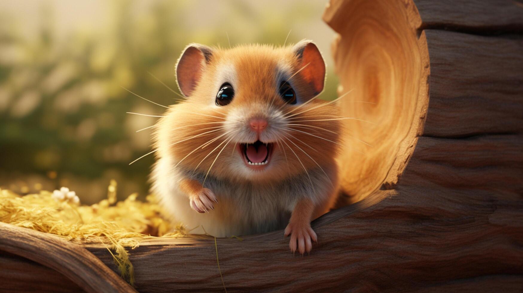 ai generiert Hamster hoch Qualität Bild foto