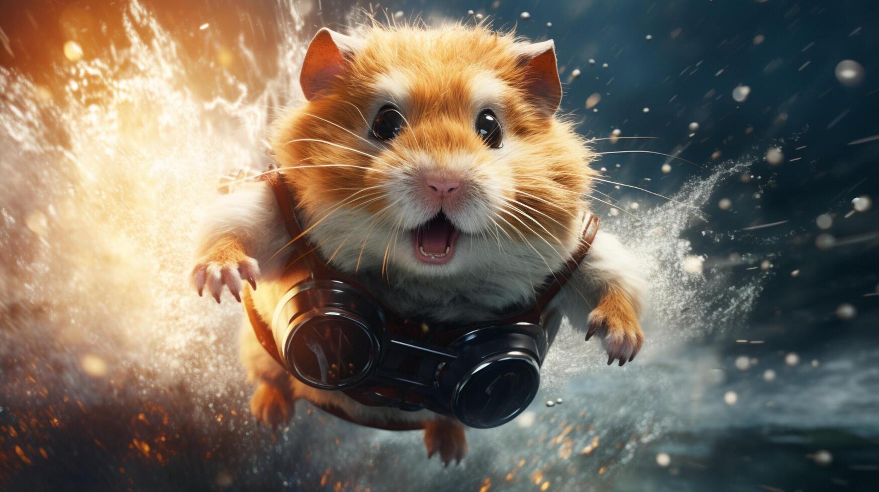 ai generiert Hamster hoch Qualität Bild foto