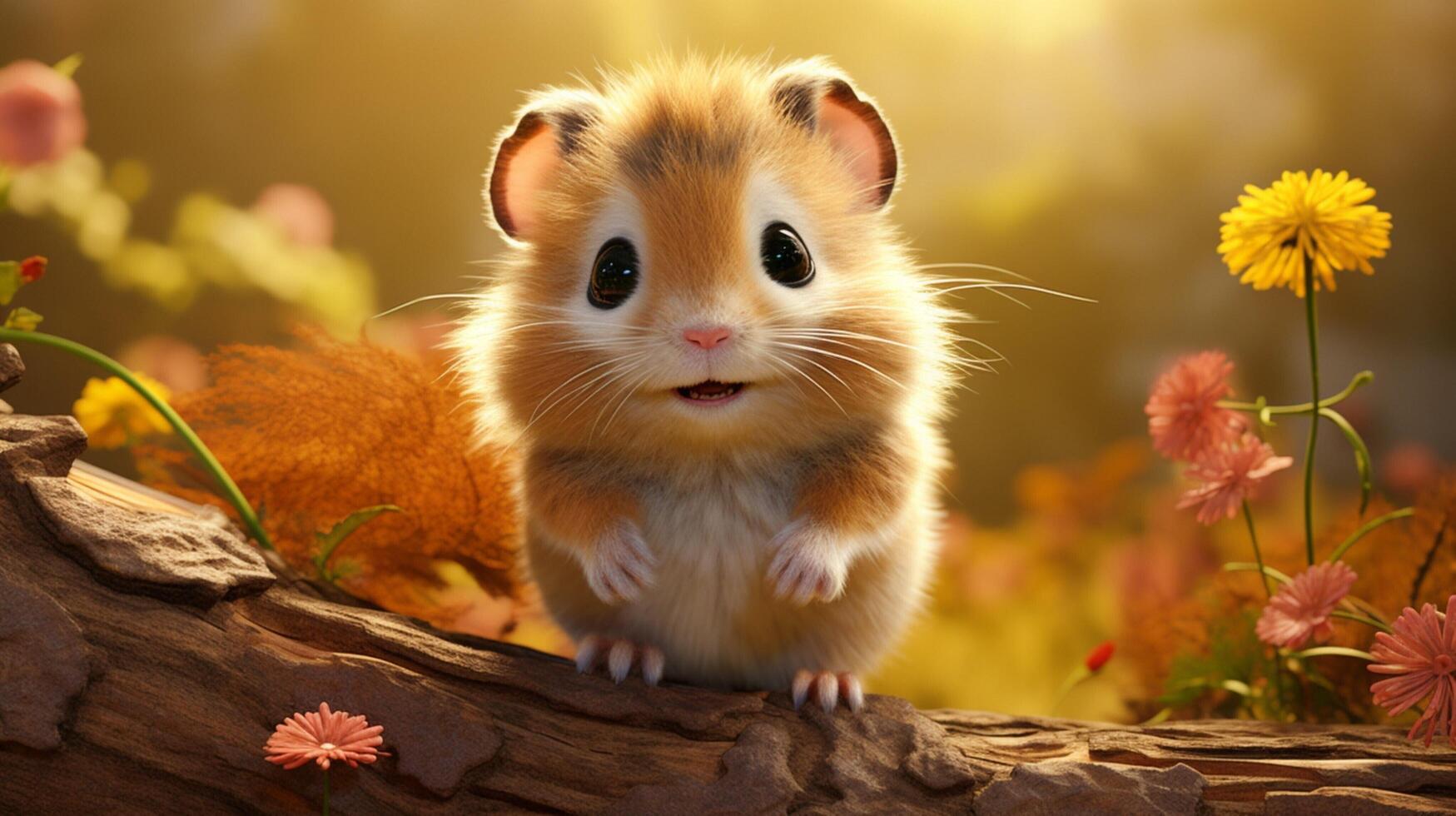 ai generiert Hamster hoch Qualität Bild foto