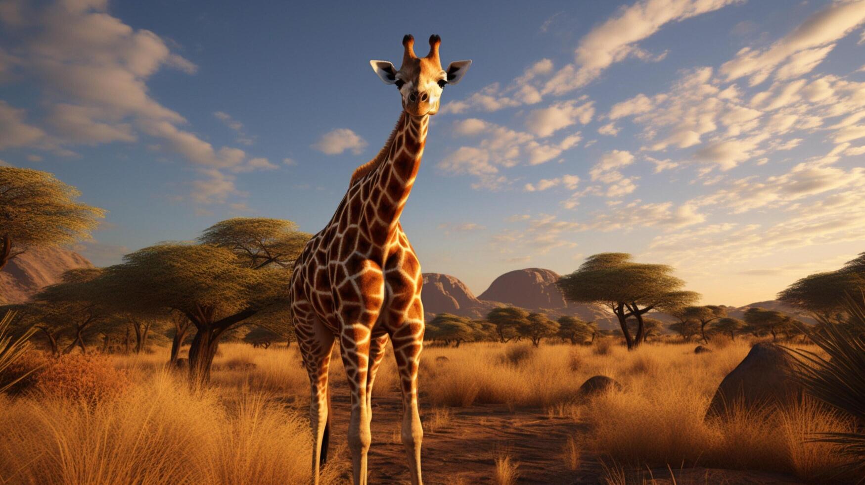 ai generiert Giraffe hoch Qualität Bild foto