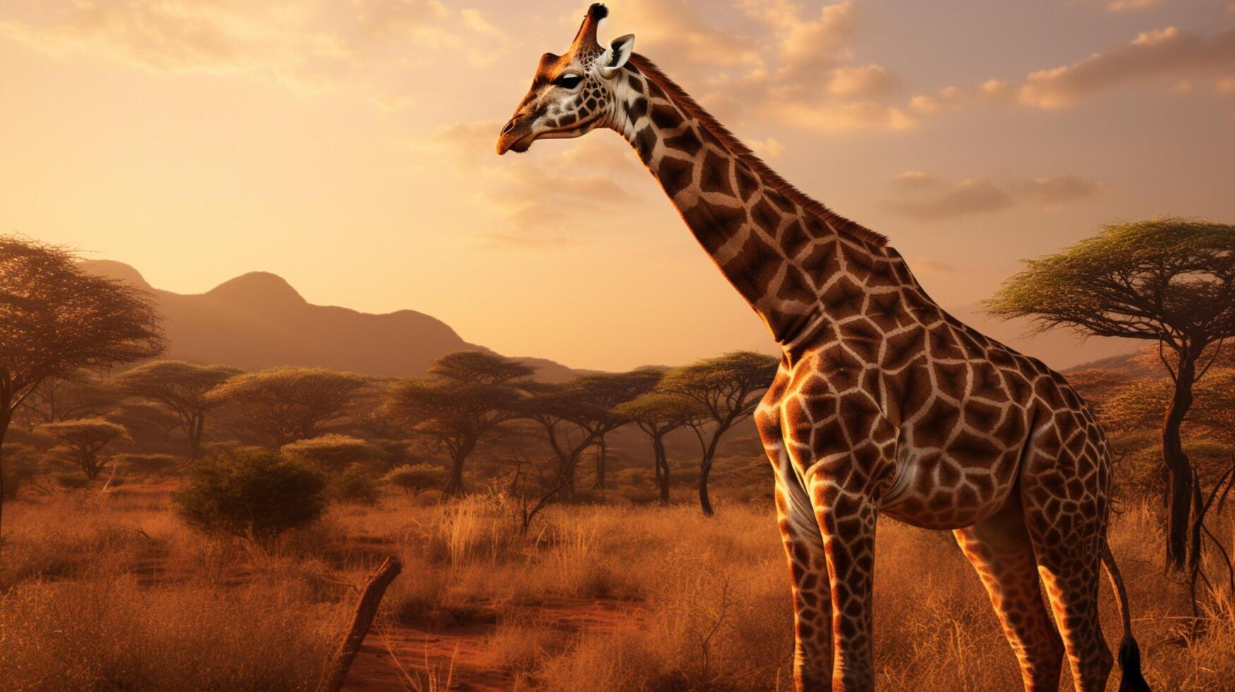 ai generiert Giraffe hoch Qualität Bild foto