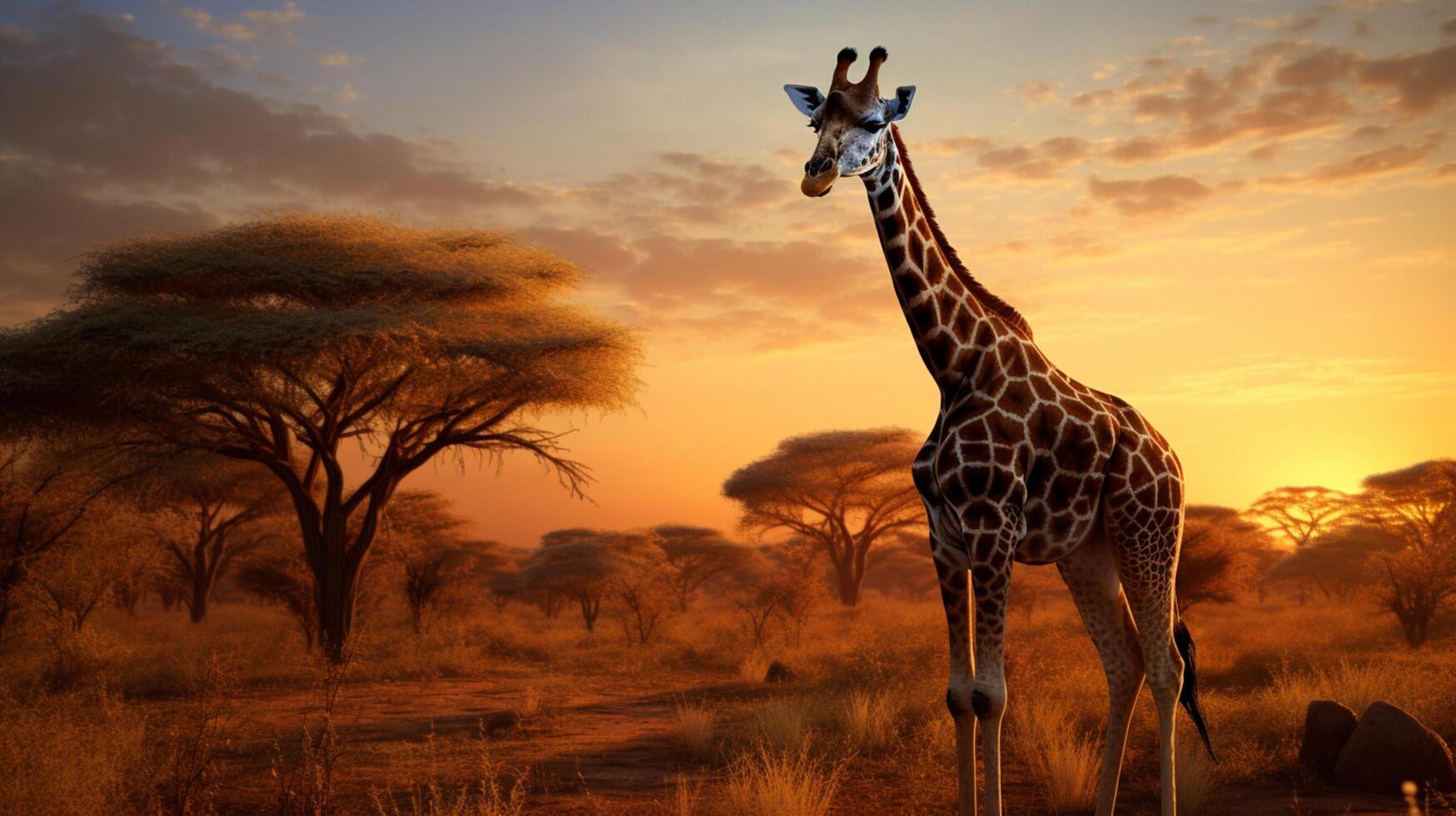 ai generiert Giraffe hoch Qualität Bild foto