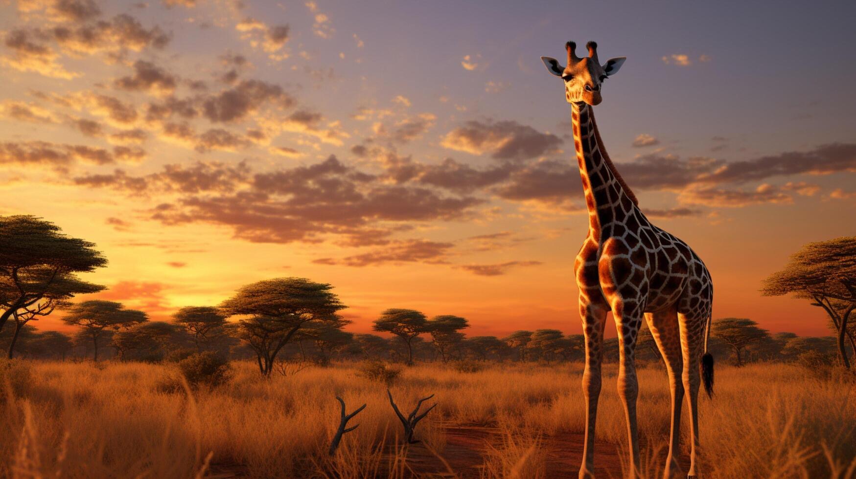 ai generiert Giraffe hoch Qualität Bild foto