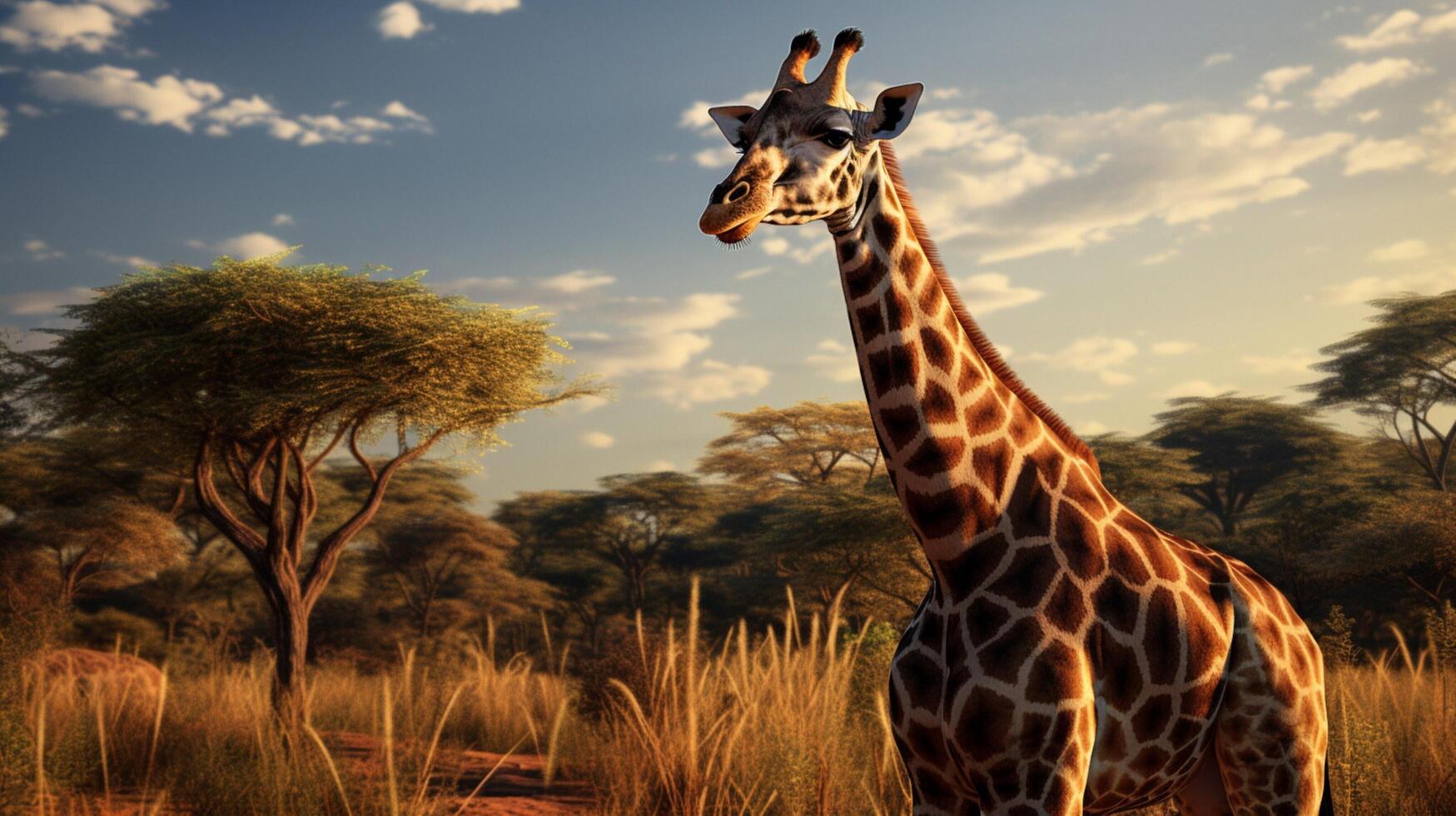 ai generiert Giraffe hoch Qualität Bild foto