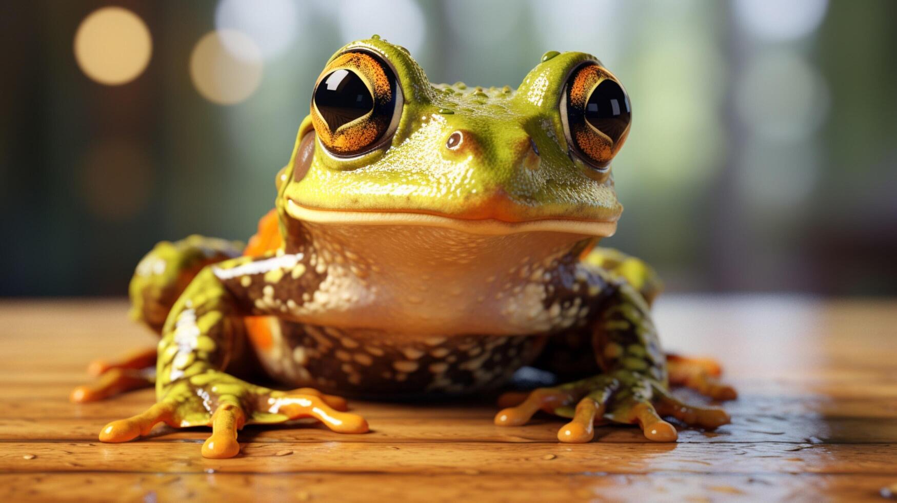 ai generiert Frosch hoch Qualität Bild foto