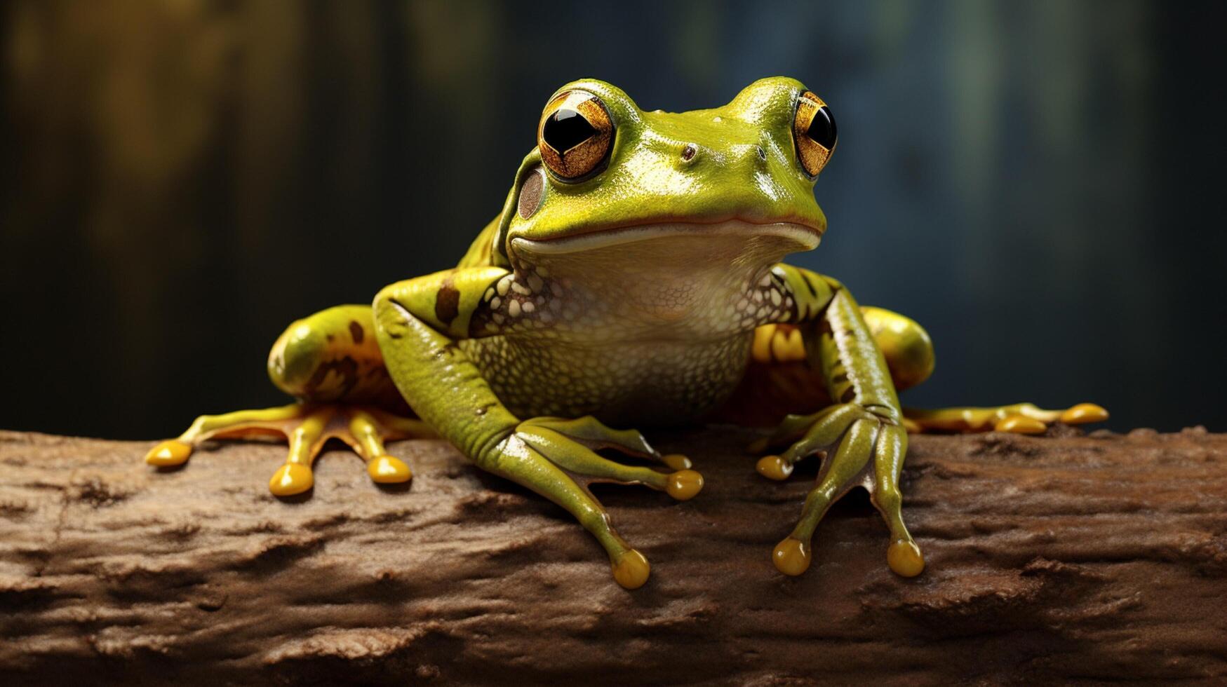 ai generiert Frosch hoch Qualität Bild foto