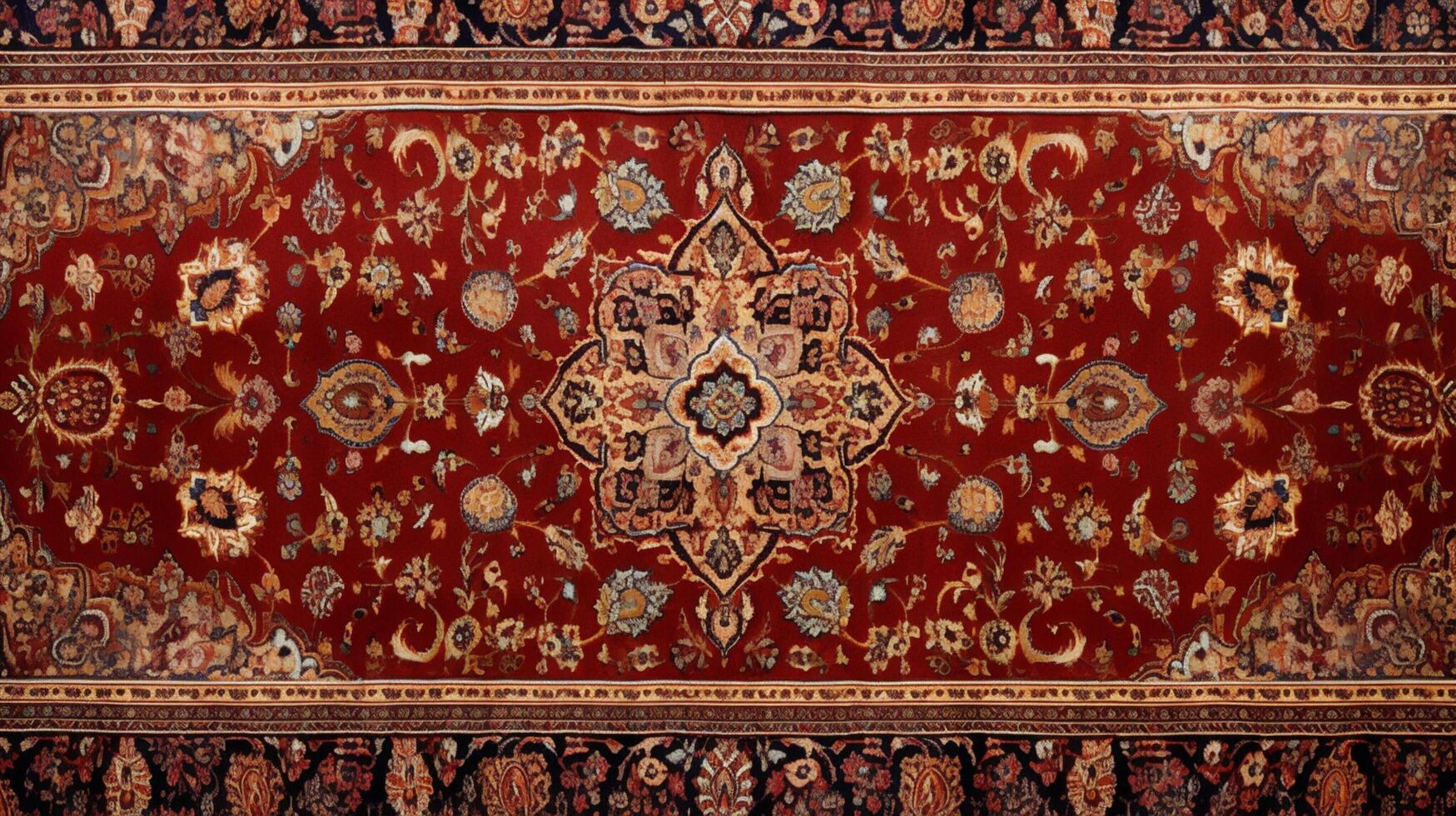 ai generiert persisch Teppich Texturen Hintergrund foto