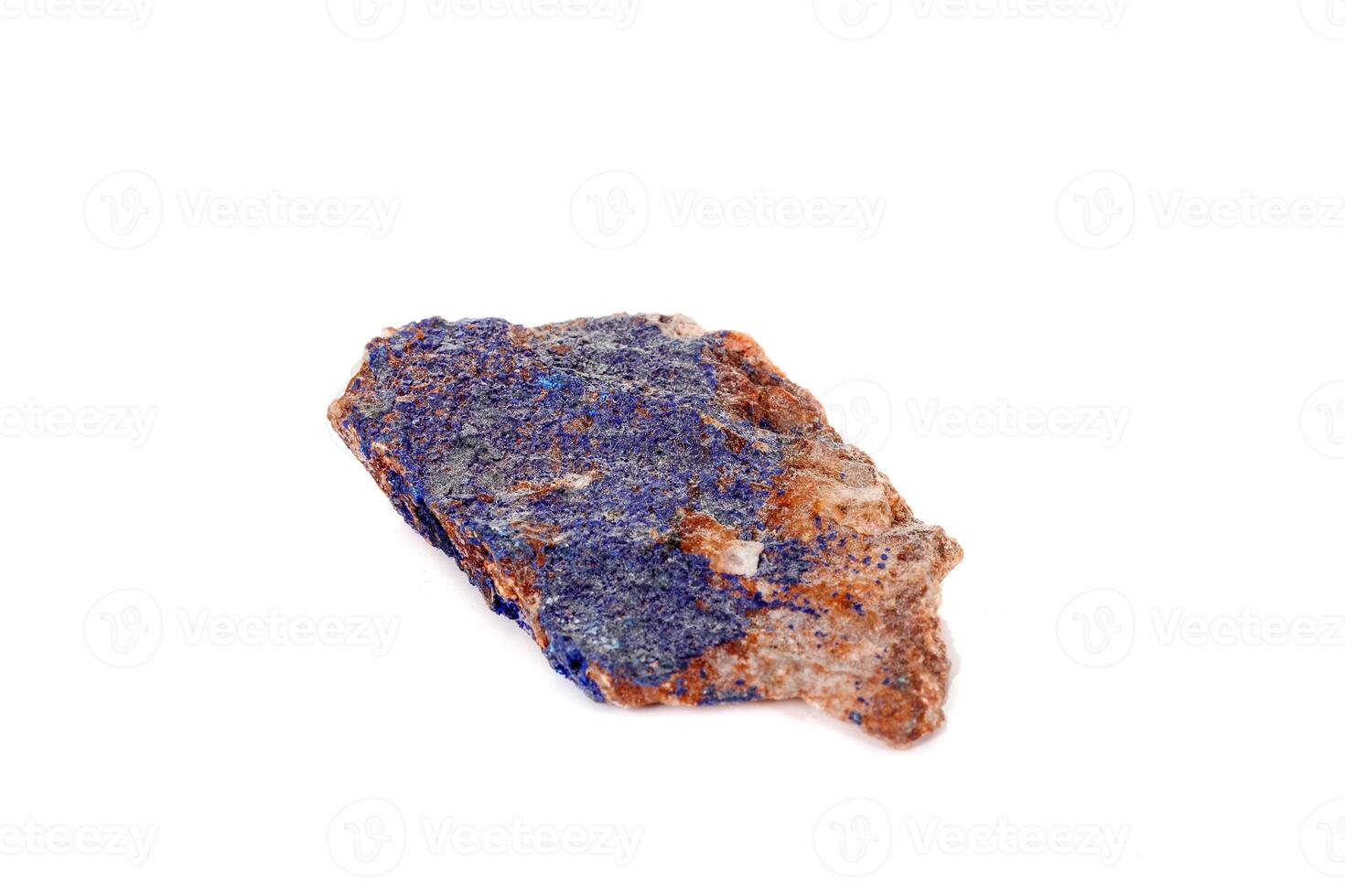 Makro Mineral Stein Malachit und Azurit gegen Weiß Hintergrund foto