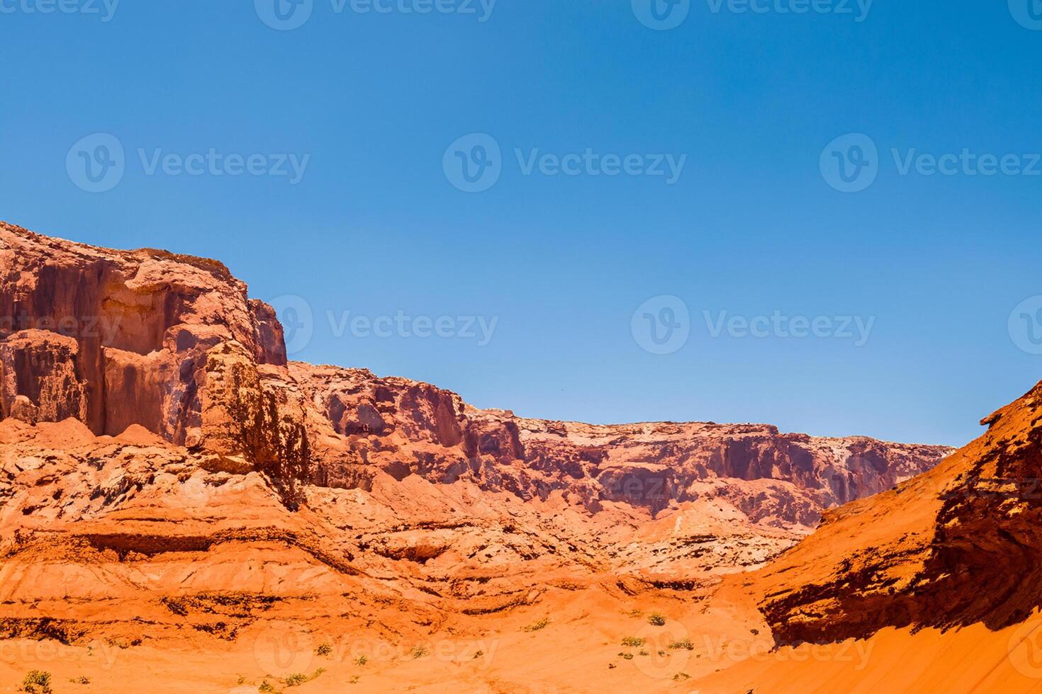 ai generiert Wüste Landschaft Hintergrund foto