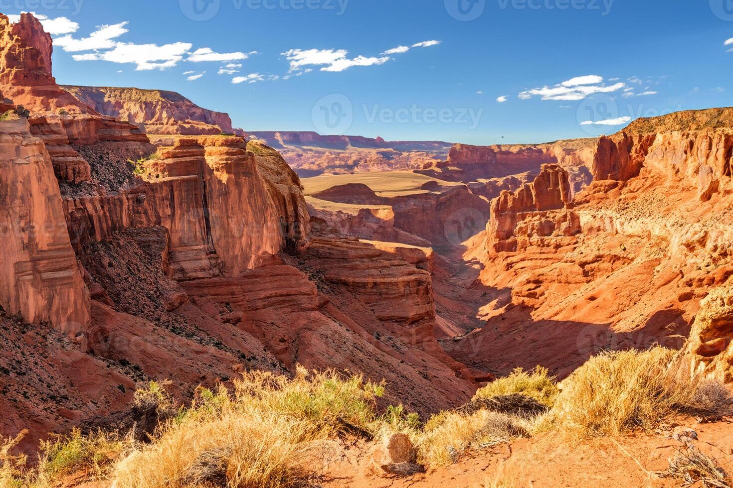 ai generiert Wüste Landschaft Hintergrund foto