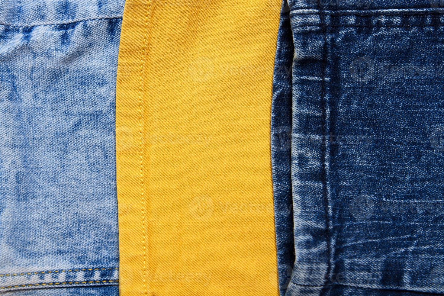 Verschiedene Texturen von Jeans Nahaufnahme, verschiedene Texturen von Denim Nahaufnahme foto