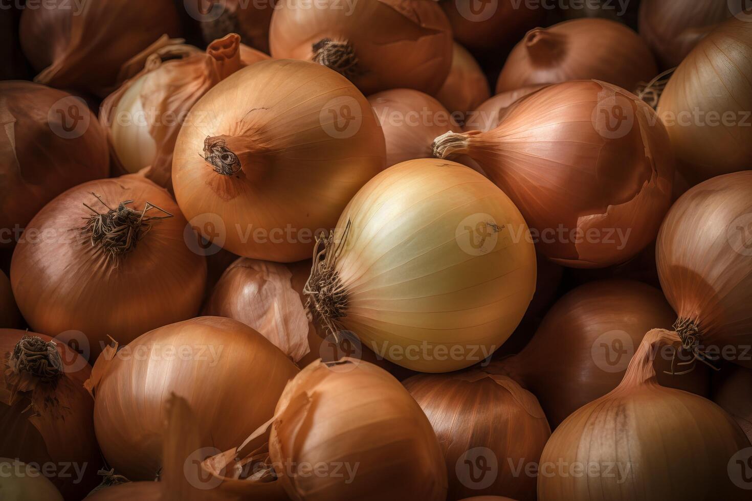 ai generiert Ernte golden Zwiebel. generieren ai foto