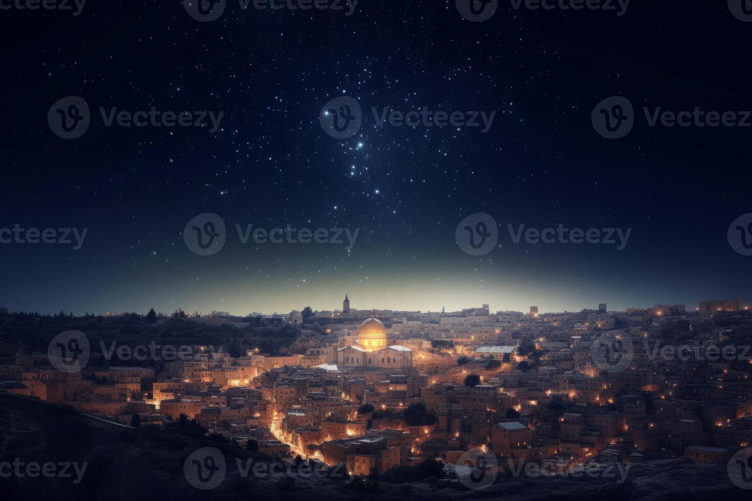 ai generiert Weihnachten Star Wunder im Bethlehem. generieren ai foto