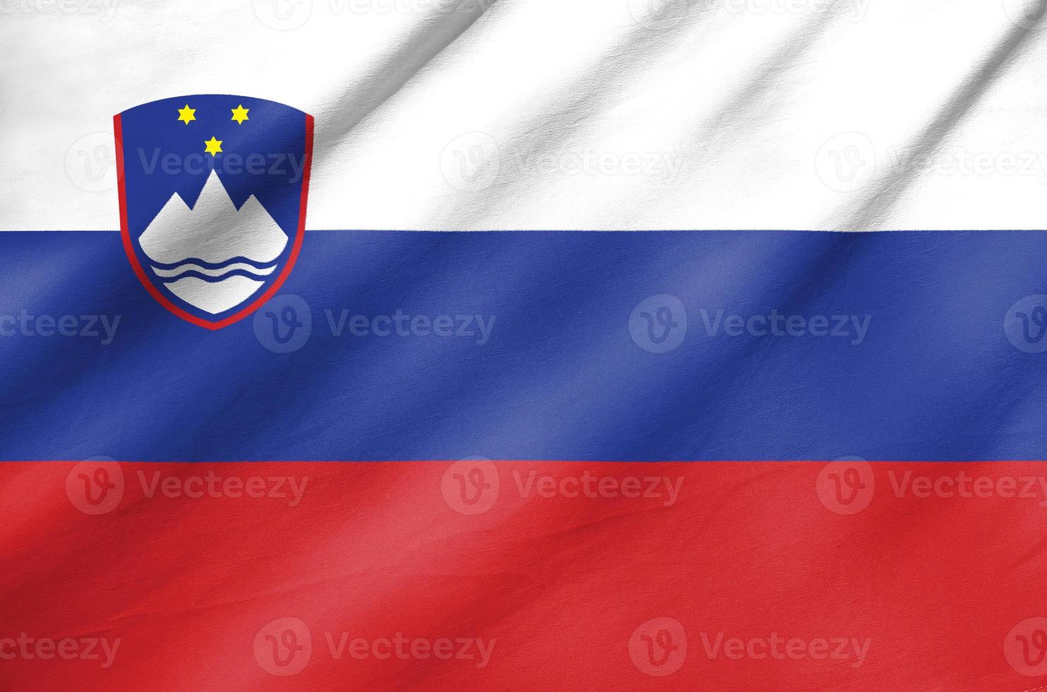 Stoffflagge von Slowenien foto