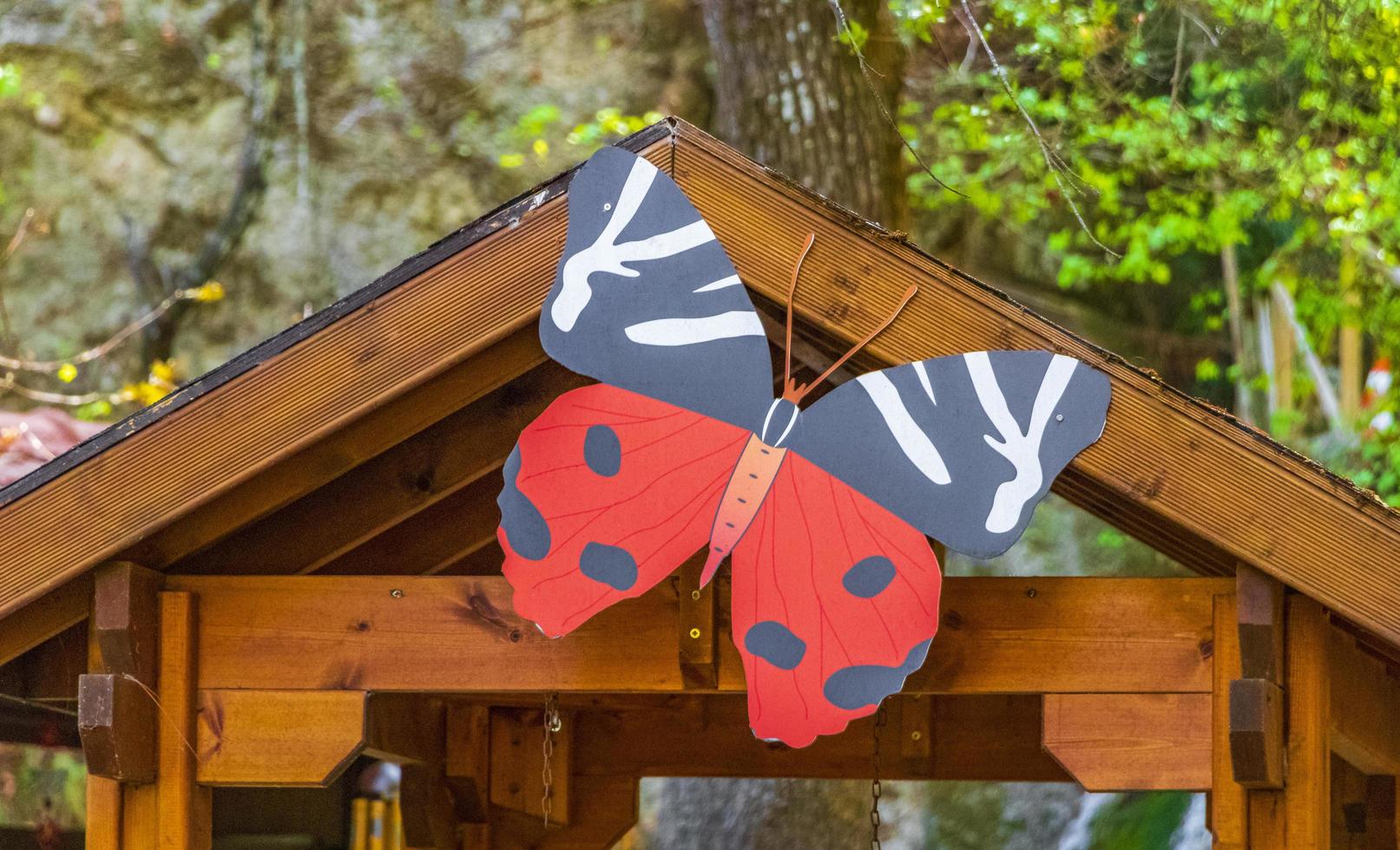 Russischer Bär Schmetterling in der Natur Schmetterlinge Schmetterlingstal Rhodos Griechenland. foto