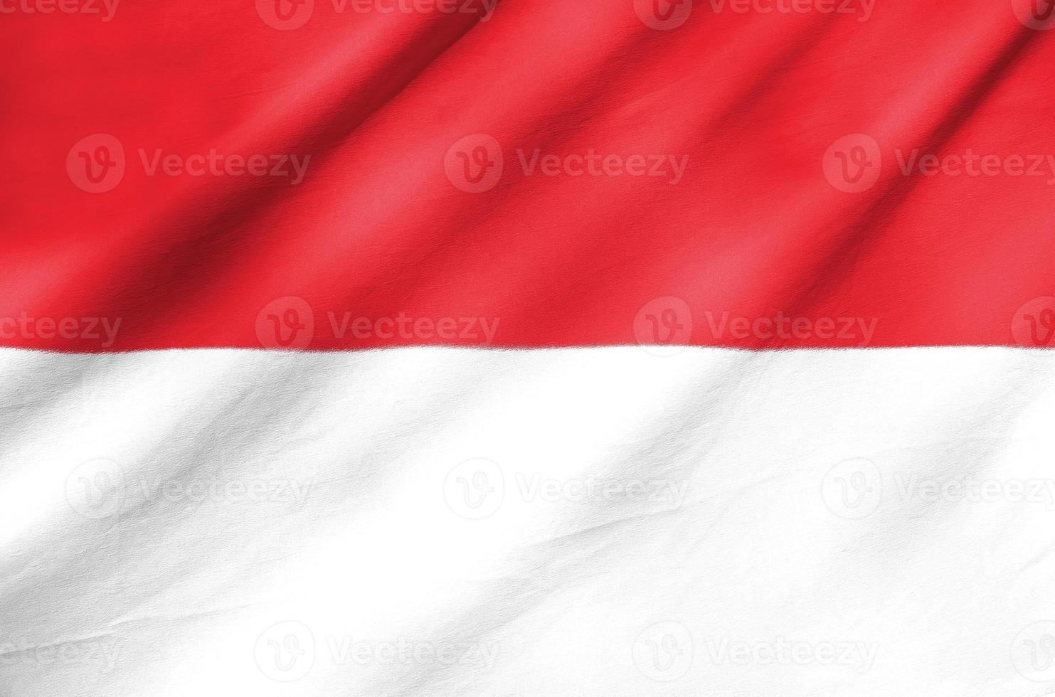 Stoffflagge von Indonesien foto