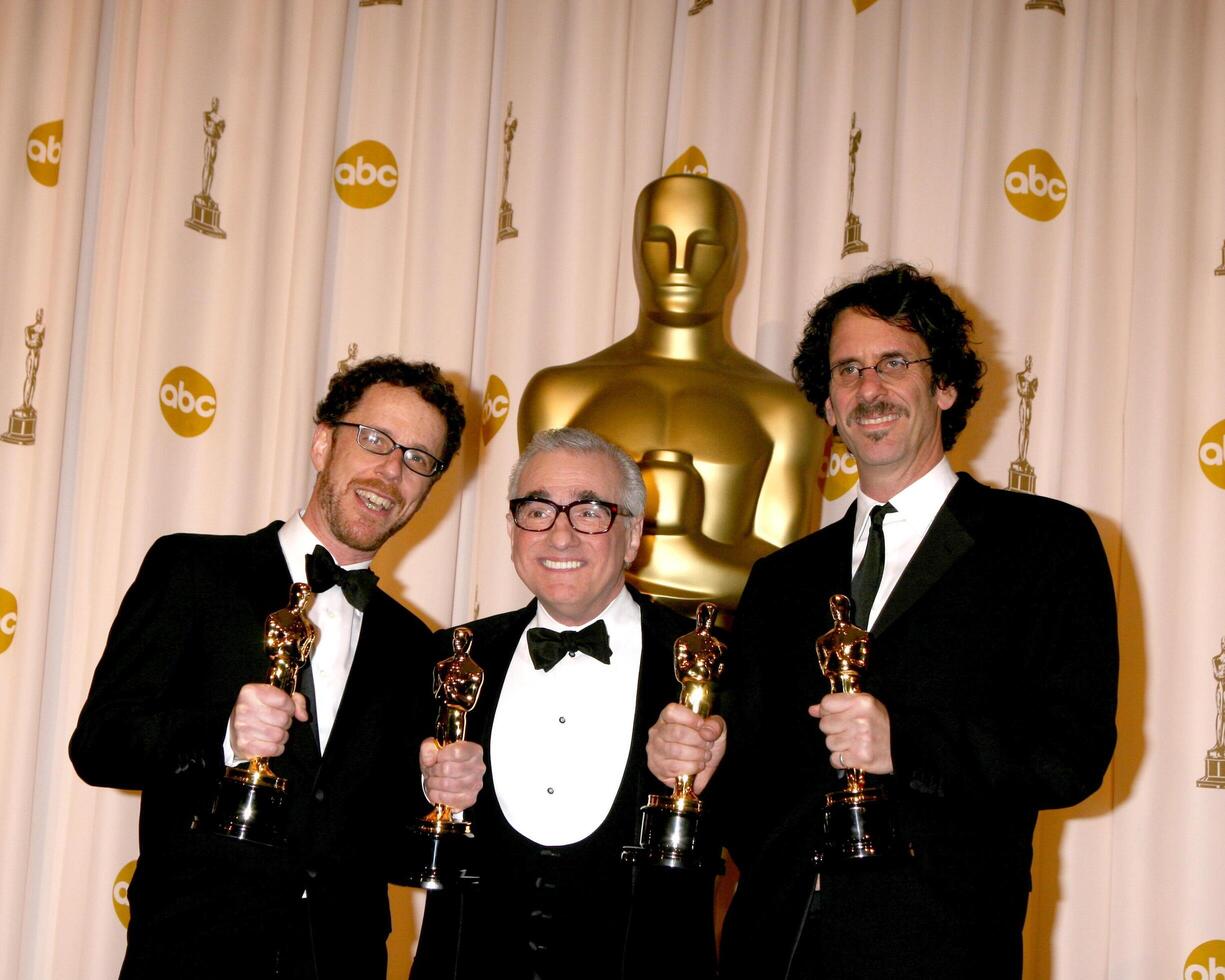 Joel ethan coen , mit Martin scorsese 80 .. Akademie Auszeichnungen Kodak Theater los Engel, ca. Februar 24, 2008 foto