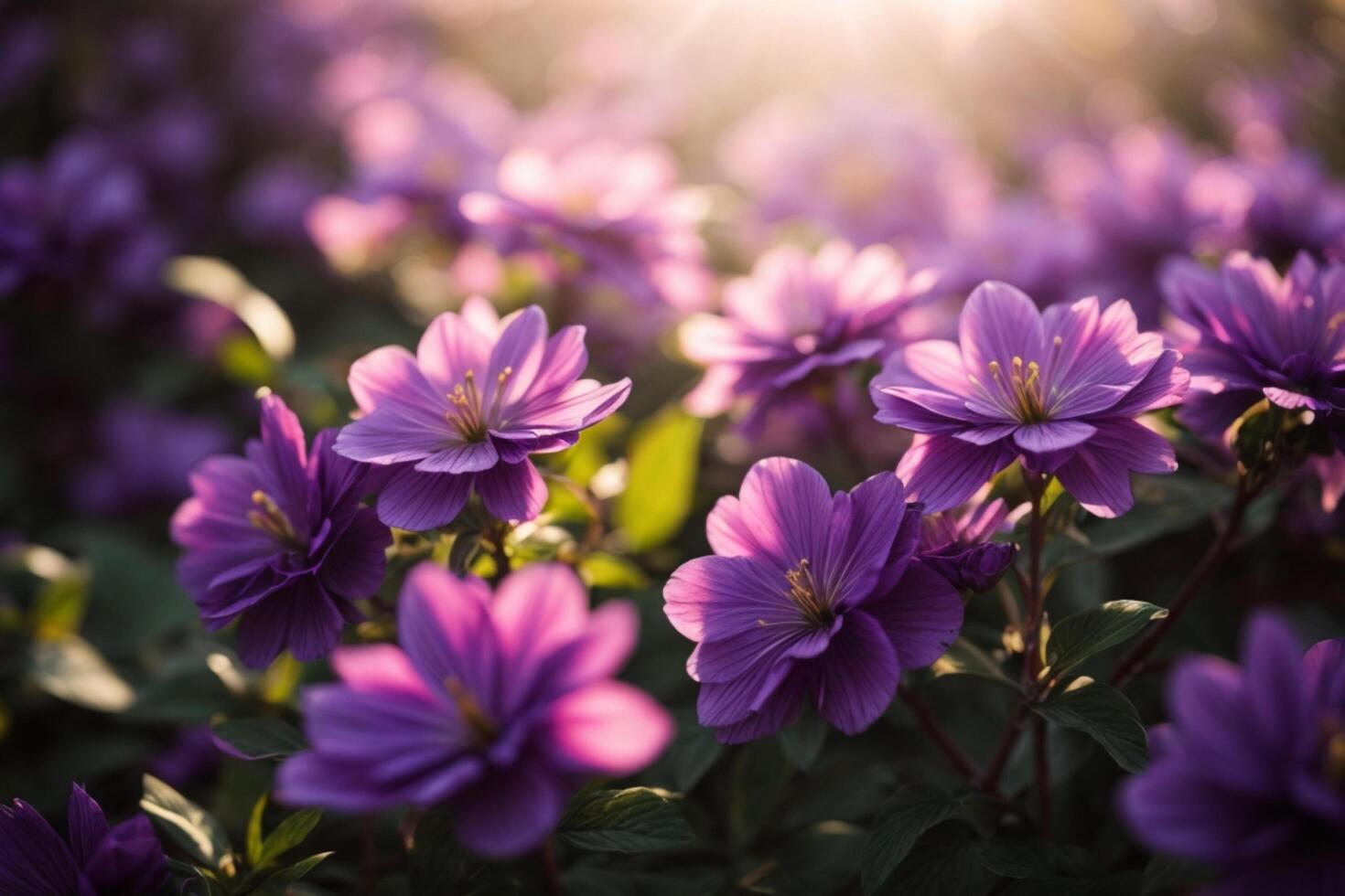 ai generiert violett Blume Hintergrund foto