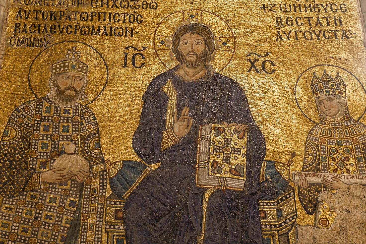 Istanbul, Türkei, 10. November 2019 - Jesus Fresko im Inneren der Hagia Sophia in Istanbul, Türkei. fast 500 Jahre lang diente die Hagia Sophia als Vorbild für viele andere osmanische Moscheen. foto