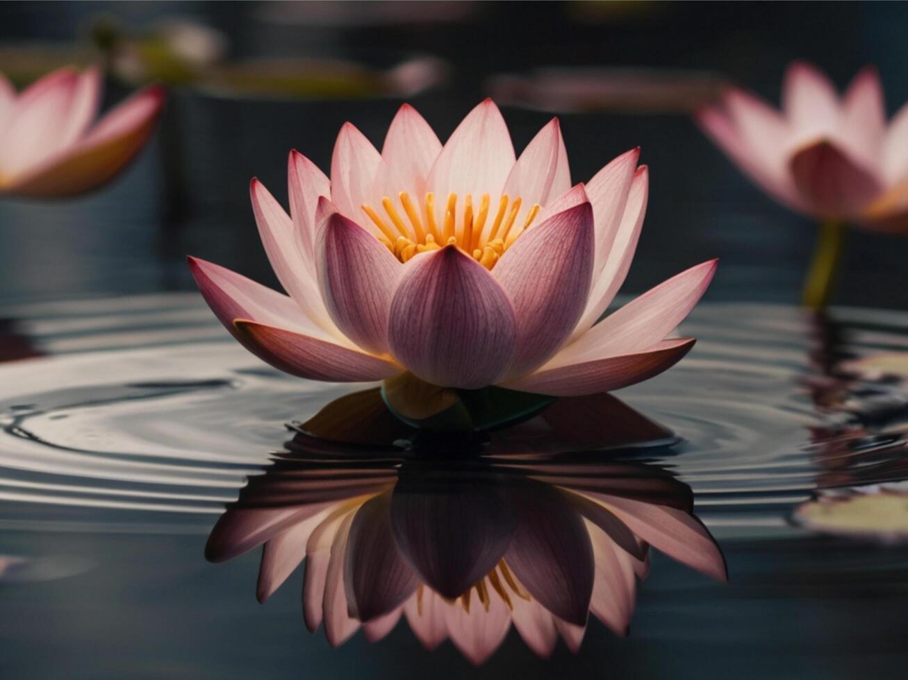 ai generiert Lotus Blume Hintergrund foto