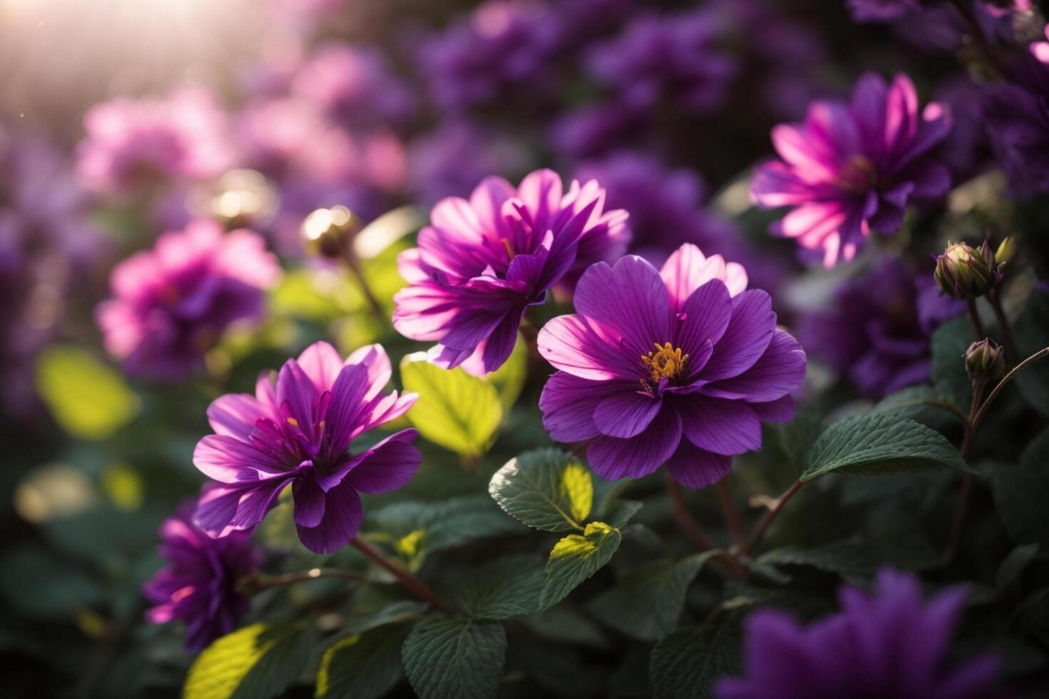 ai generiert violett Blume Hintergrund foto