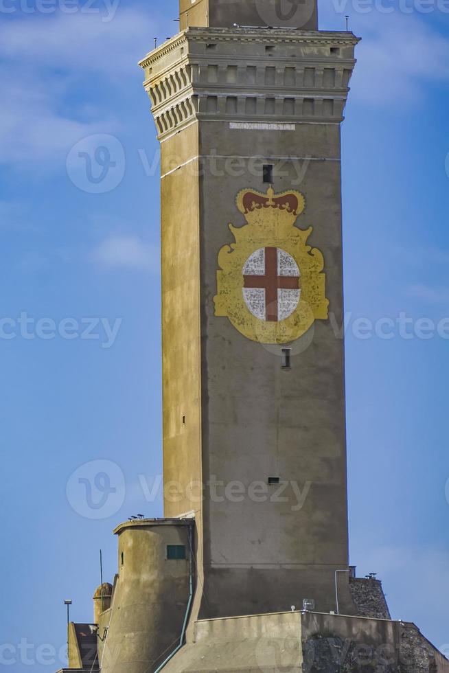 Leuchtturm von Genua in Italien foto