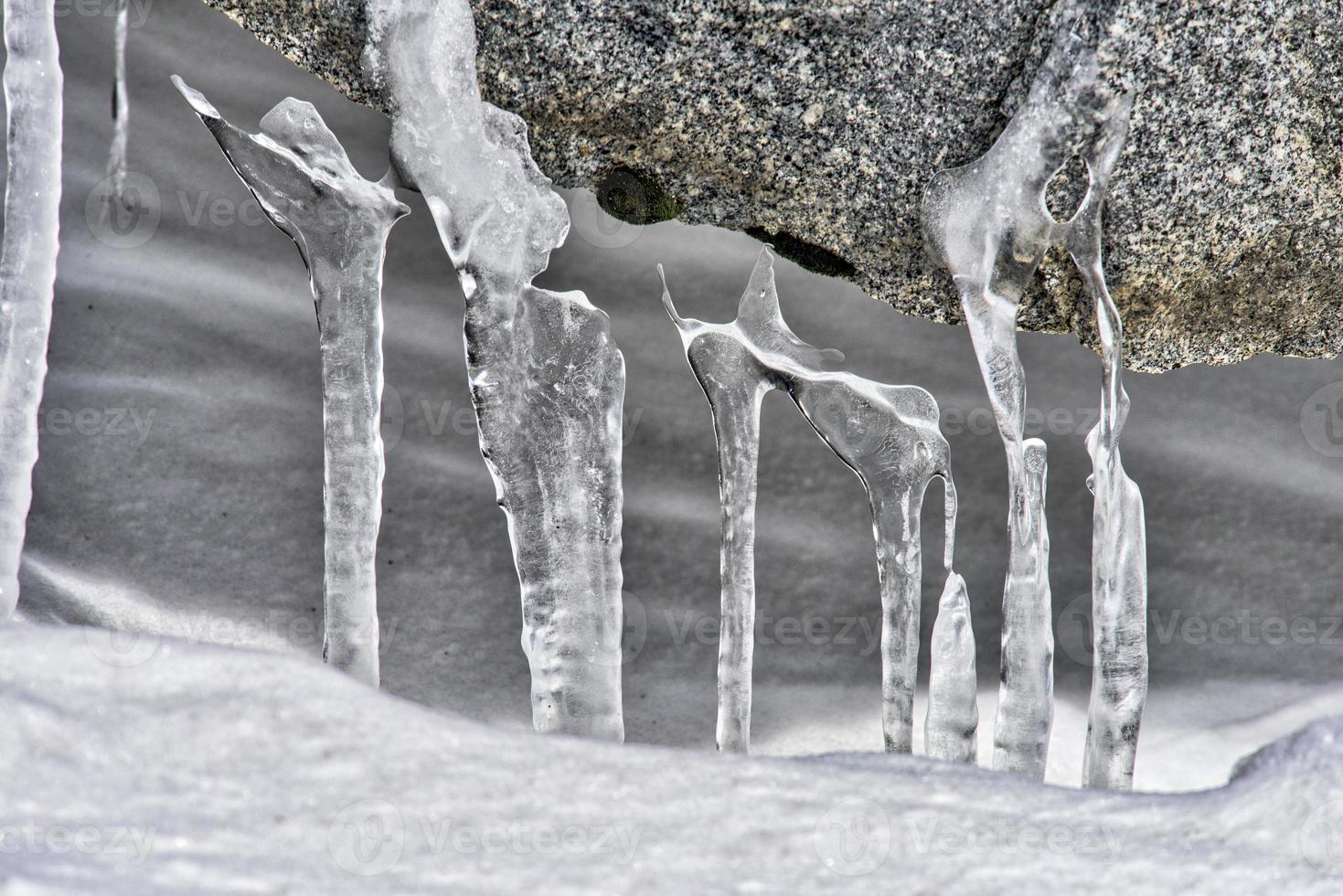 Eiszapfen Nahaufnahme, Winter foto