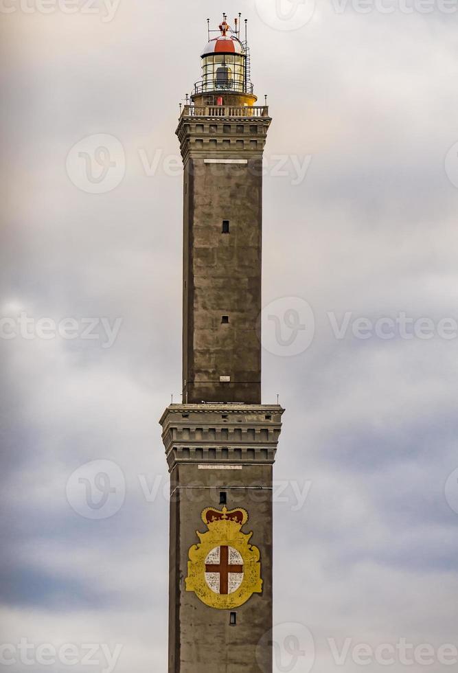Leuchtturm von Genua in Italien foto