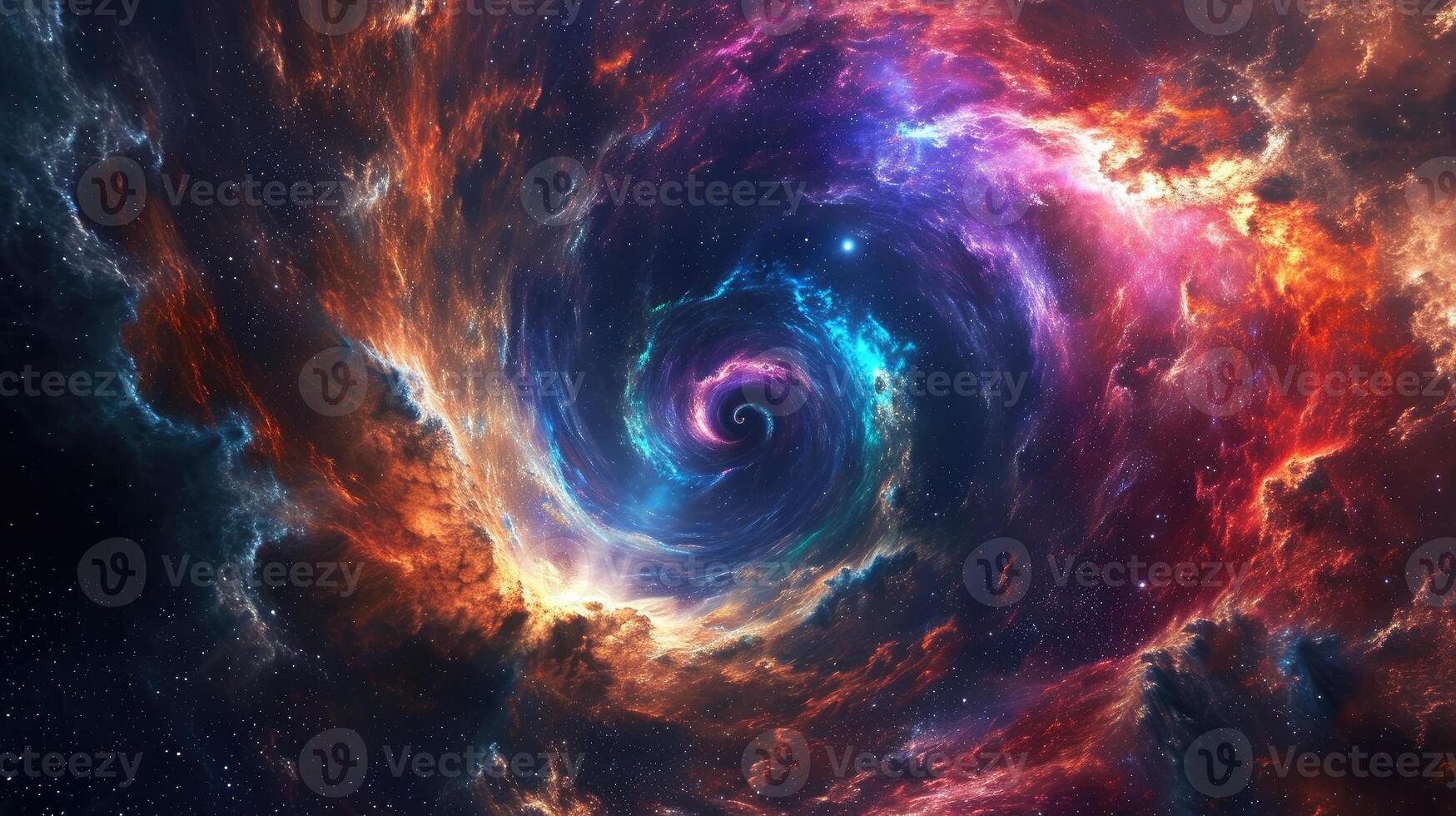 ai generiert ein heftig Raum Sturm wütet, ein kosmisch Schauspiel von Leistung. ai generiert. foto