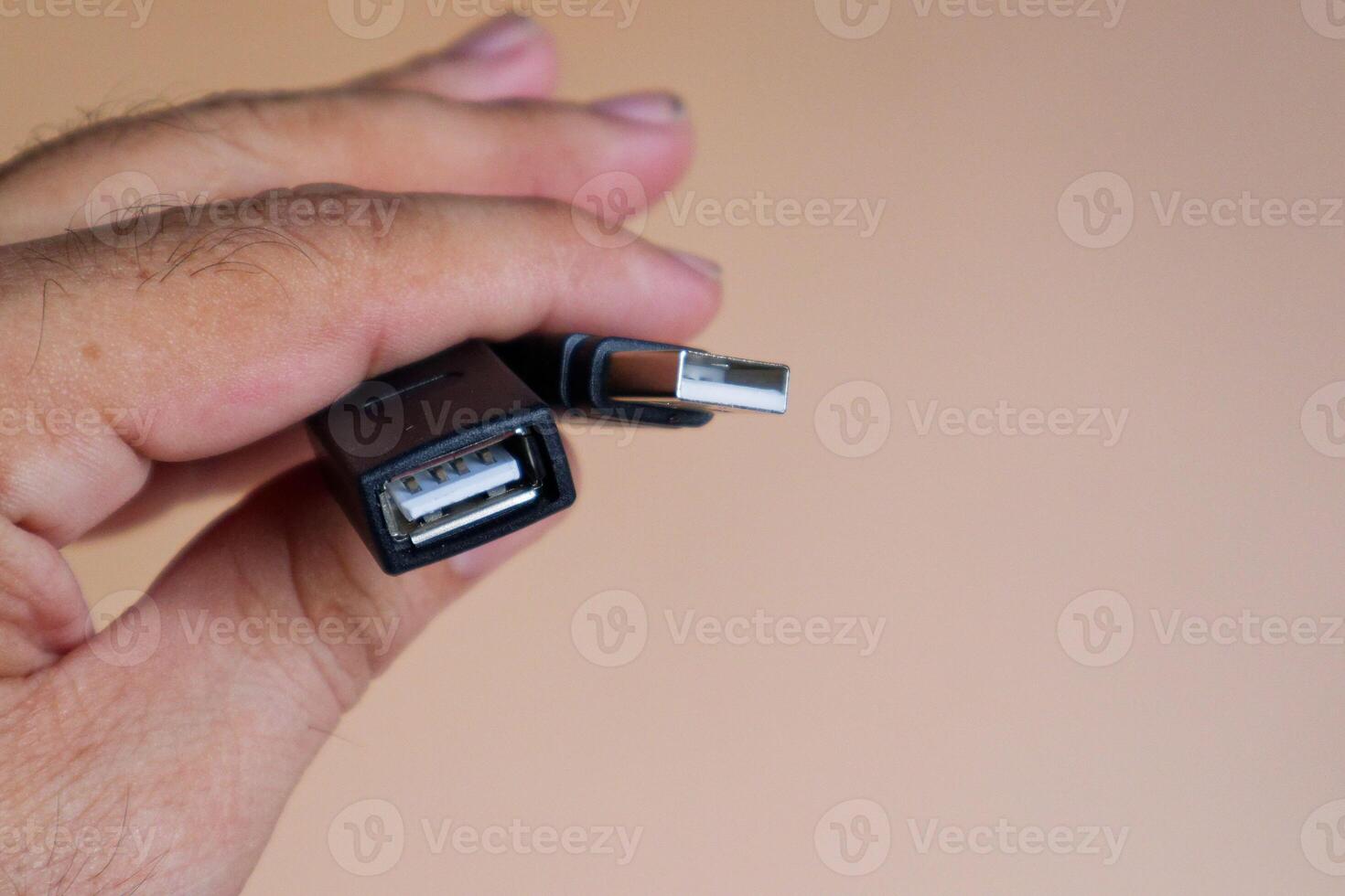 männlich zu weiblich USB Kabel - - Konnektivität und Erweiterung Konzept foto
