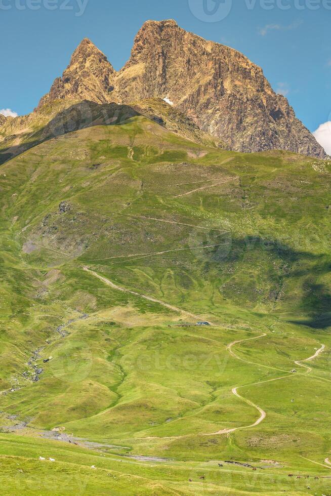 Pyrenäen Berge Frontera del Portal, Huesca, Aragonien, Spanien foto