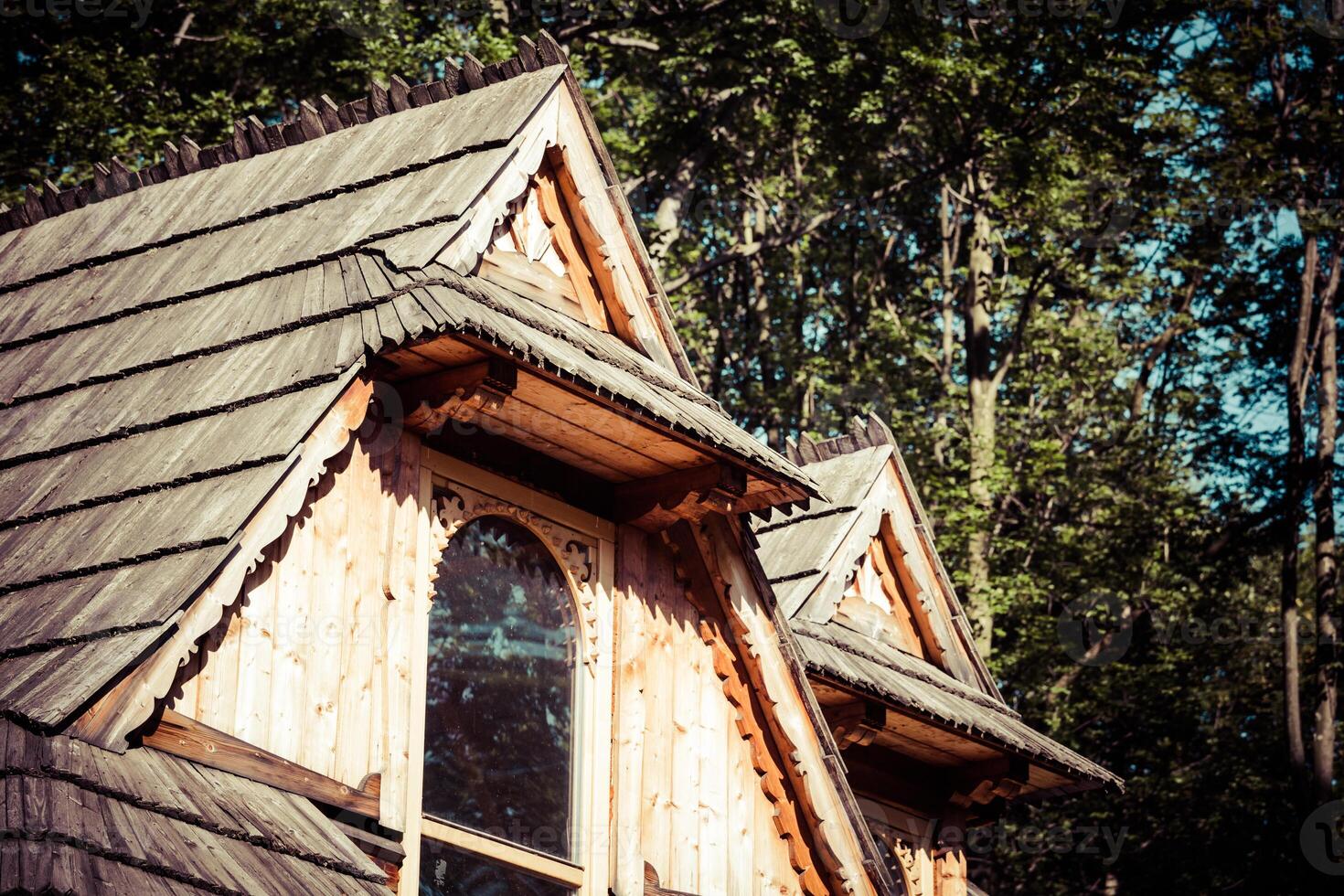 traditionell Polieren hölzern Hütte von Zakopane, Polen. foto