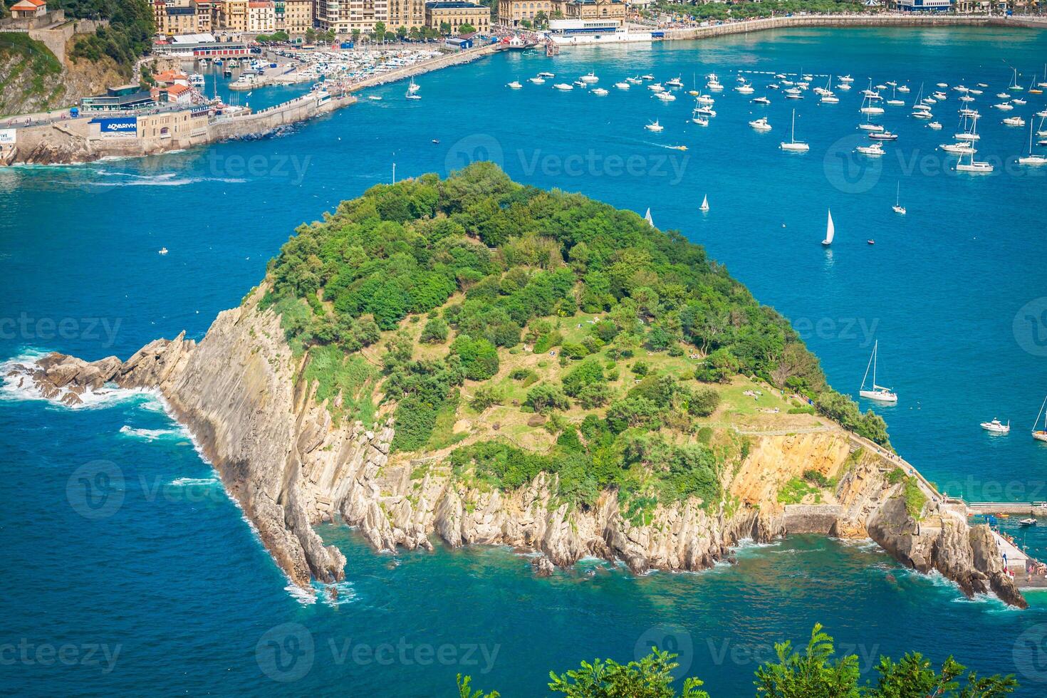 das Bucht von la Concha im san Sebastian, Spanien. foto